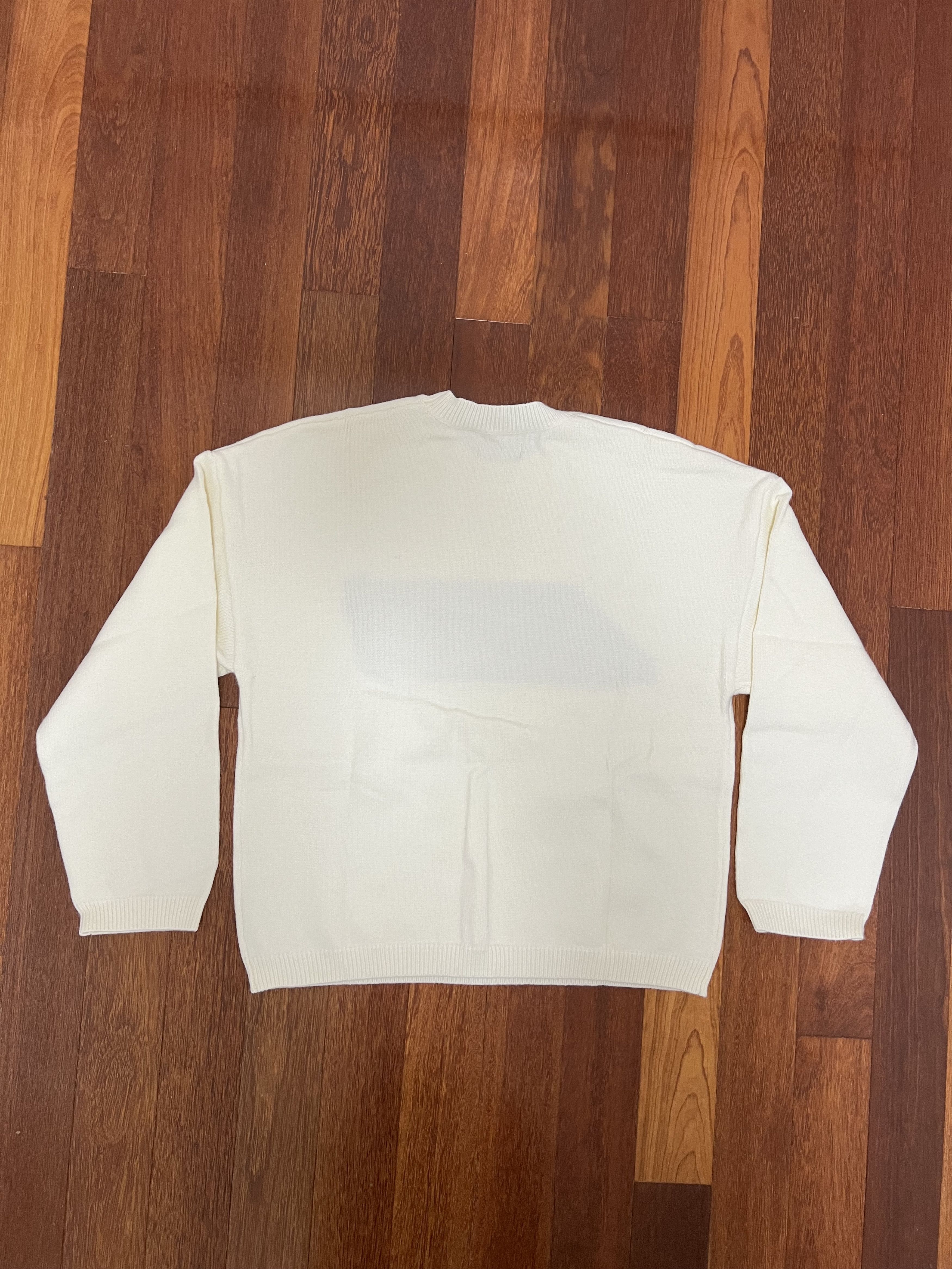 Designer 💚 2021 Omanko Hieroglyph White Knit Large NEW Size US L / EU 52-54 / 3 - 4 Thumbnail