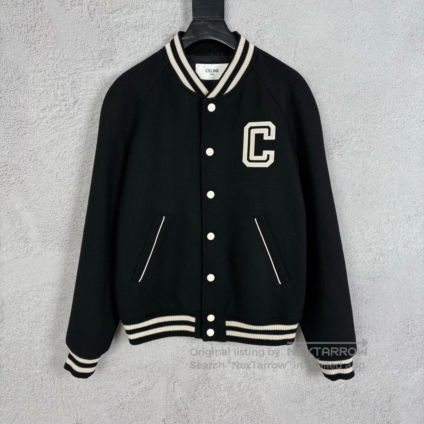 Celine CELINE 24FW New Wool Logo Baseball Jacket with Logo Embroi Size US M / EU 48-50 / 2 - 1 Thumbnail