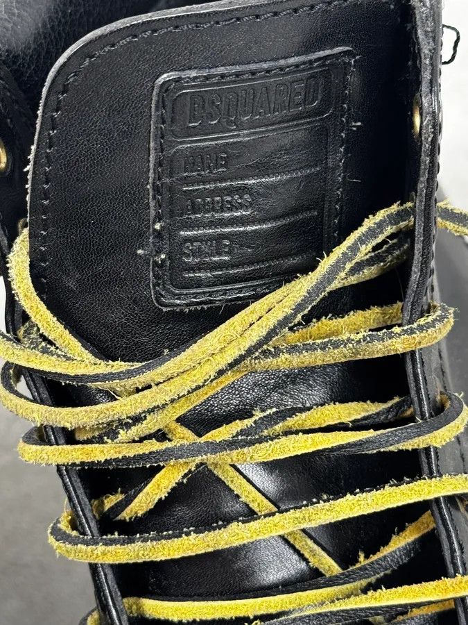 Dsquared2 Dsquared2 Black Lace-Up Leather Hiking Boots Size US 11 / EU 44 - 5 Thumbnail