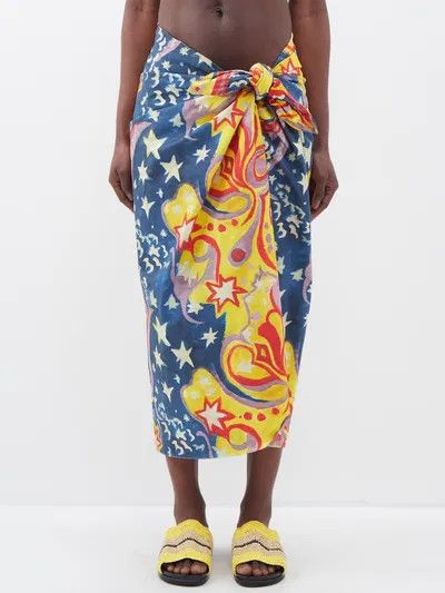Marni o1y1125 Midi Skirt in Multicolor Size 26" / US 2 / IT 38 - 1 Thumbnail