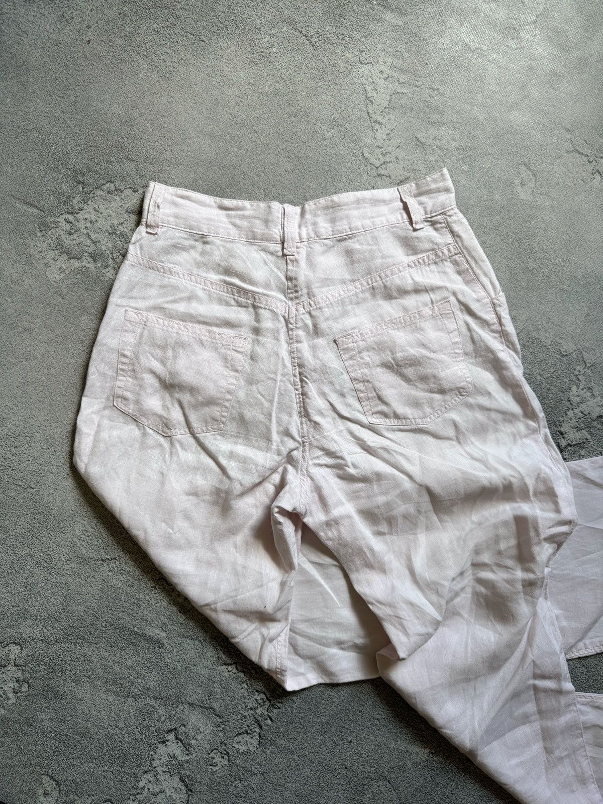 Jil Sander Jil Sander Linen White Pants Vintage Trousers Wide Size 36 Size 25" / US 0 / IT 36 - 4 Thumbnail