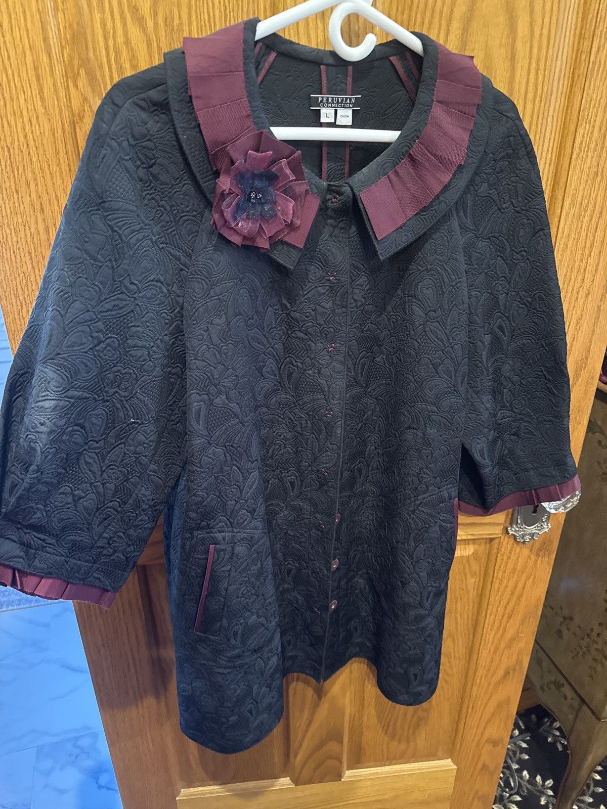 Other Black and burgundy coat Size L / US 10 / IT 46 - 1 Thumbnail