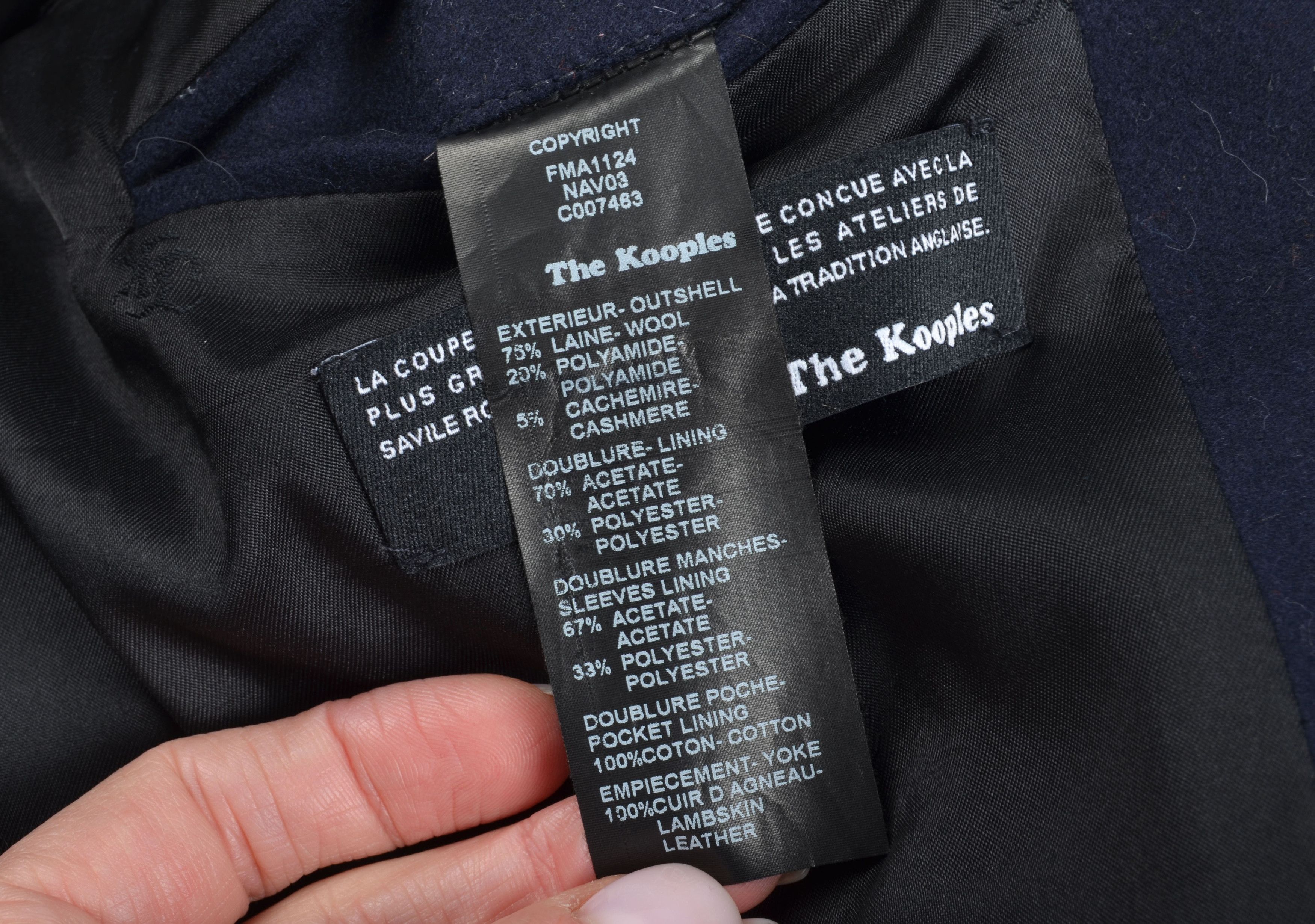 The Kooples The Kooples Navy Wool Cashmere Blend Duffle Coat Size XS / US 0-2 / IT 36-38 - 11 Thumbnail
