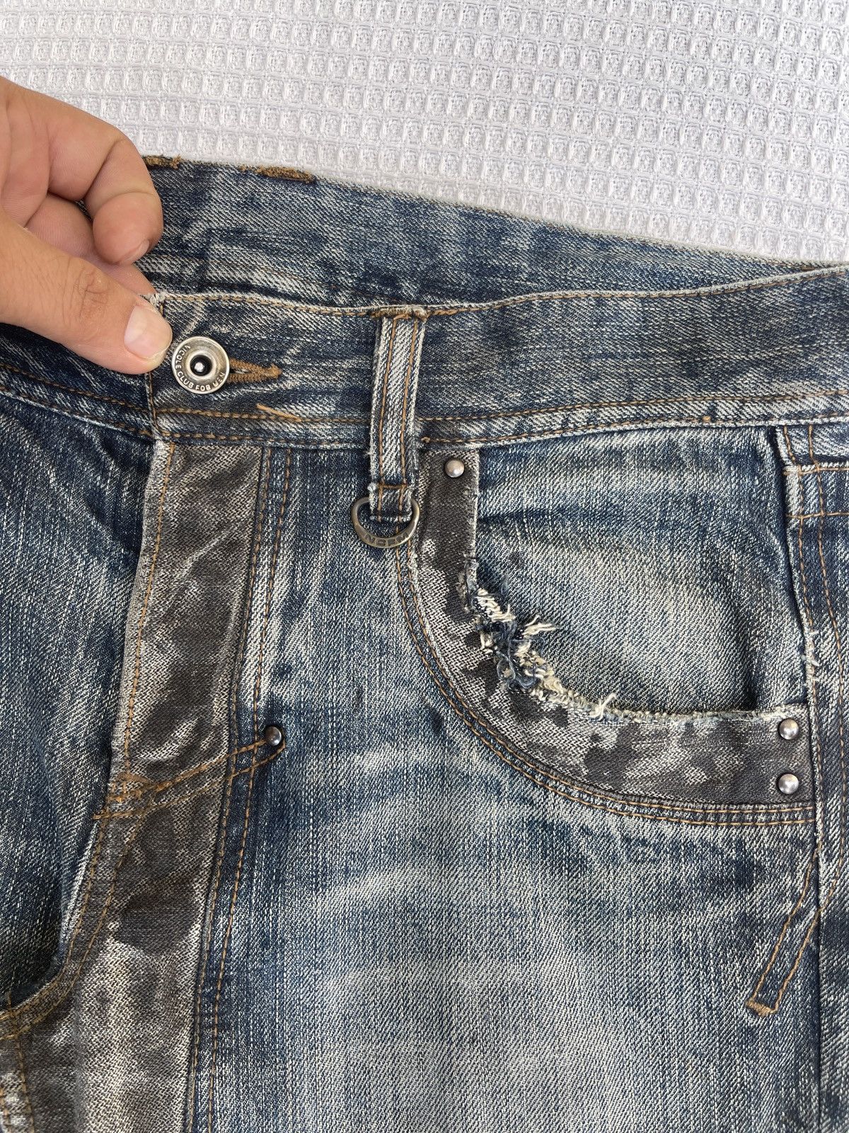 Nicole Club Last Drop🔥Rare🔥Nicole Club For Men Bootcut Distressed Jeans Size US 32 / EU 48 - 8 Thumbnail