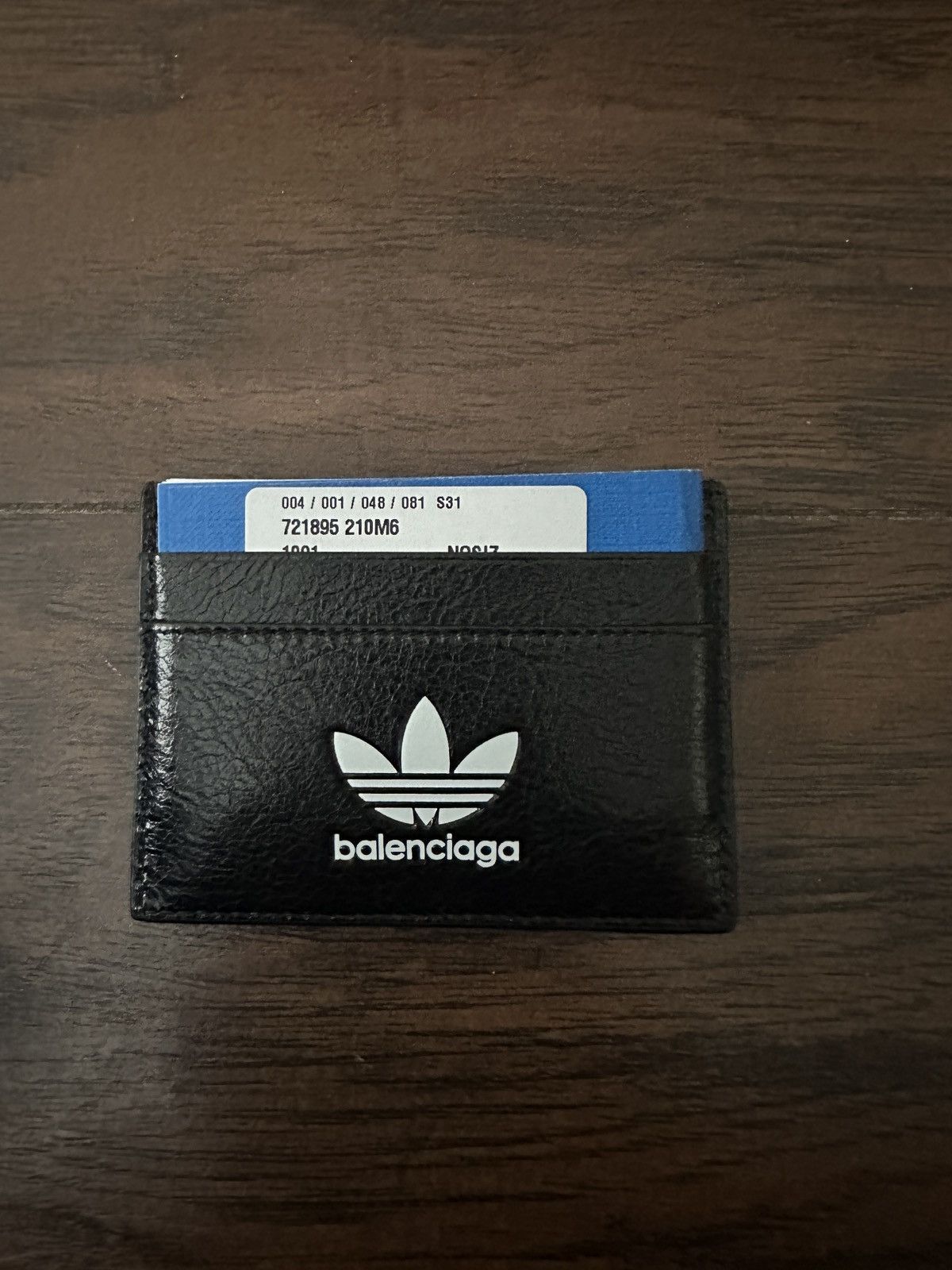 Pre-owned Balenciaga Adidas's Cardholder In Black