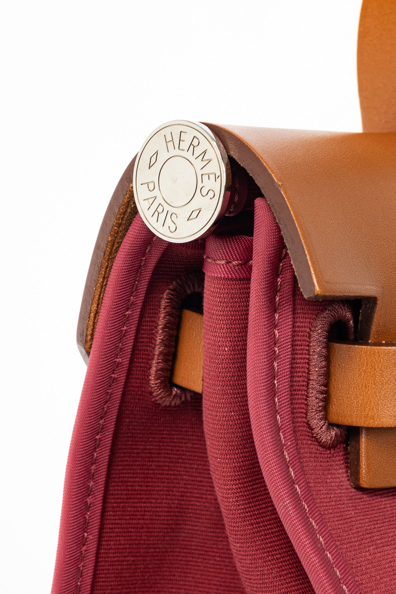 Hermes Hermes Herbag 31 Red Toile & Vache Hunter Satchel Size ONE SIZE - 8 Thumbnail