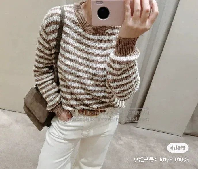 Brunello Cucinelli Brunello Cucinelli Caramel Sequin Striped Sweater Size 3XL / US 20-22 - 9 Thumbnail