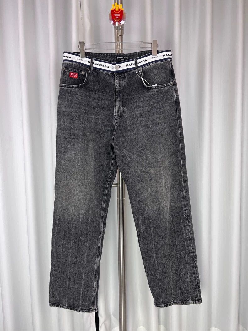 Balenciaga Balenciaga size M Logo Washed Belt Jeans Size US 26 / EU 42 - 1 Thumbnail