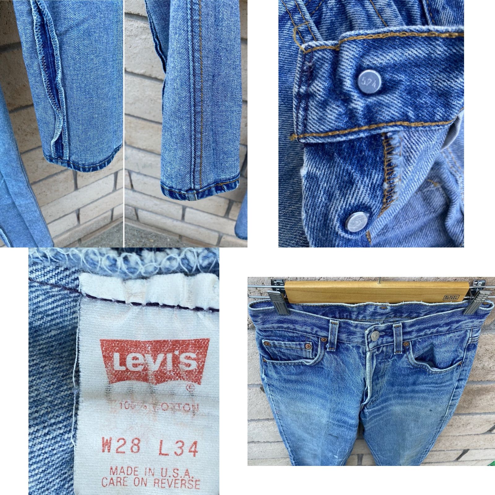 Levi's VINTAGE Levi’s 501 Jeans Worn Distressed USA Size W 28 L 34 Measure W 27 L 30.5 Levi's 501 Jeans Mens Denim Distressed USA Vintage 90s? Size US 28 / EU 44 - 8 Thumbnail