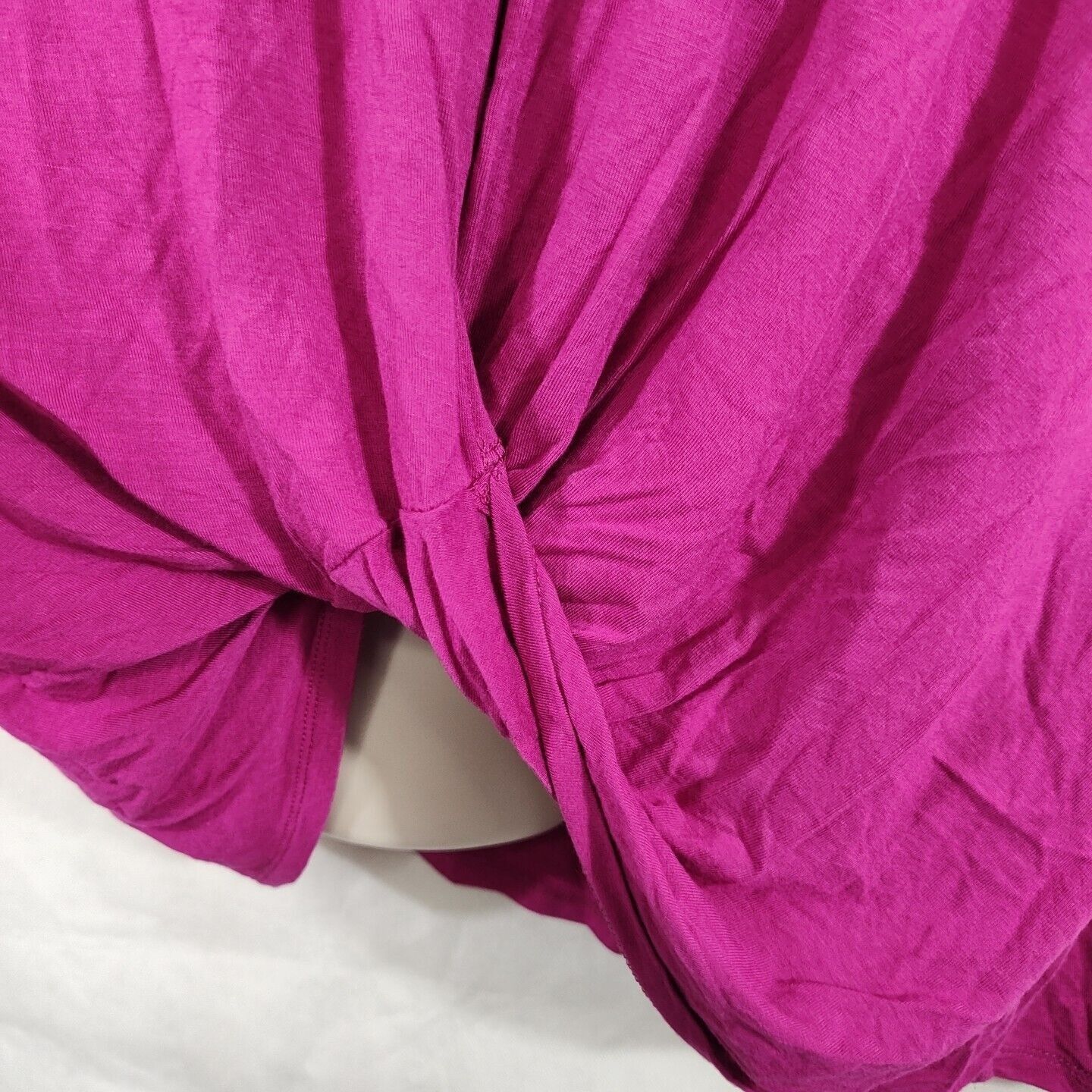 Other Umgee Fuchsia Purple V-neck Knotted Front Knit Top Size S Size S / US 4 / IT 40 - 2 Thumbnail