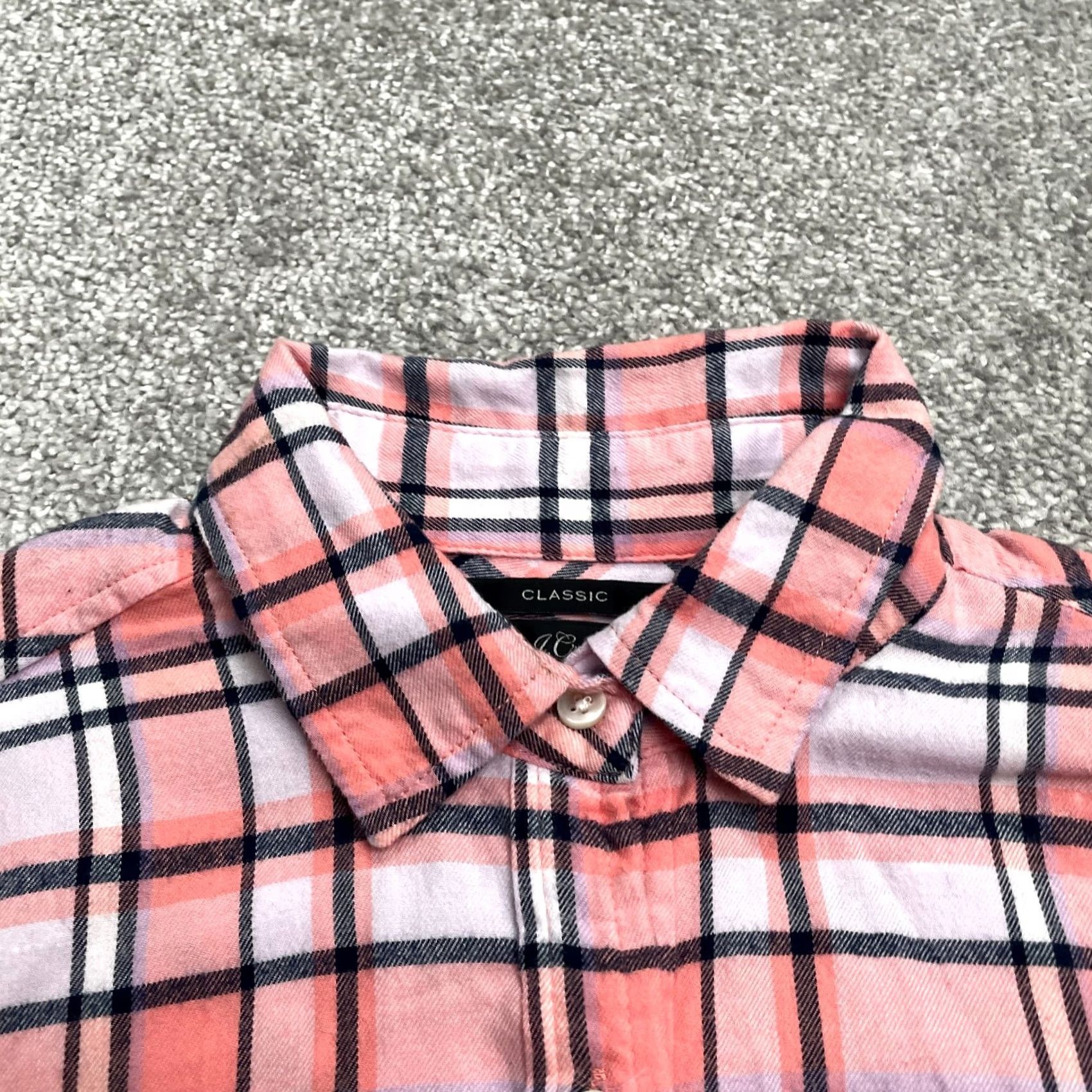 J.Crew J.CREW Button-Up Shirt Womens Small Pink Plaid Flannel Cotton Classic Casual Tailored Sl-F? Size S / US 4 / IT 40 - 4 Thumbnail