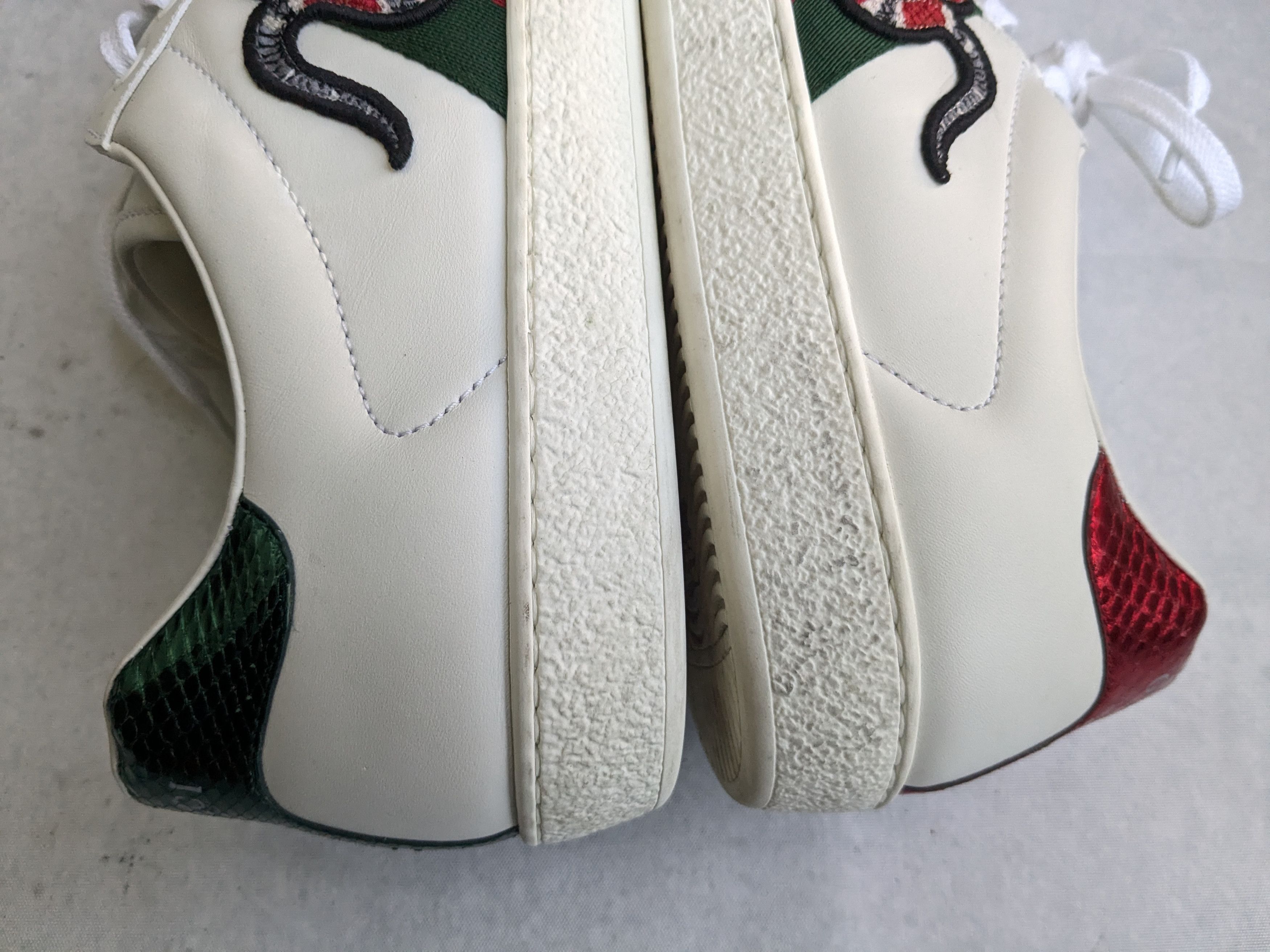 Gucci Gucci Ace Sneakers Snake 10 White Low Tops Leather Size US 10 / EU 43 - 8 Thumbnail