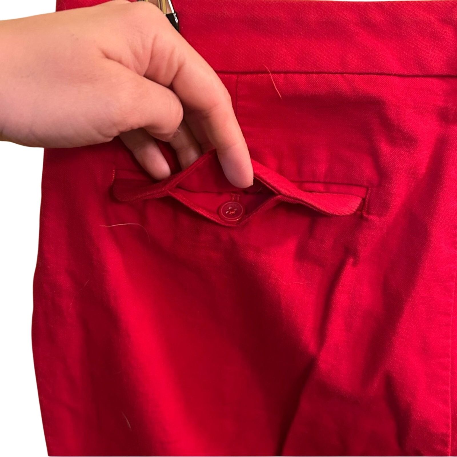 Gap Gap Modern Straight Pants Size 8 Bright Red Stretch Lux Size 30" / US 8 / IT 44 - 4 Thumbnail