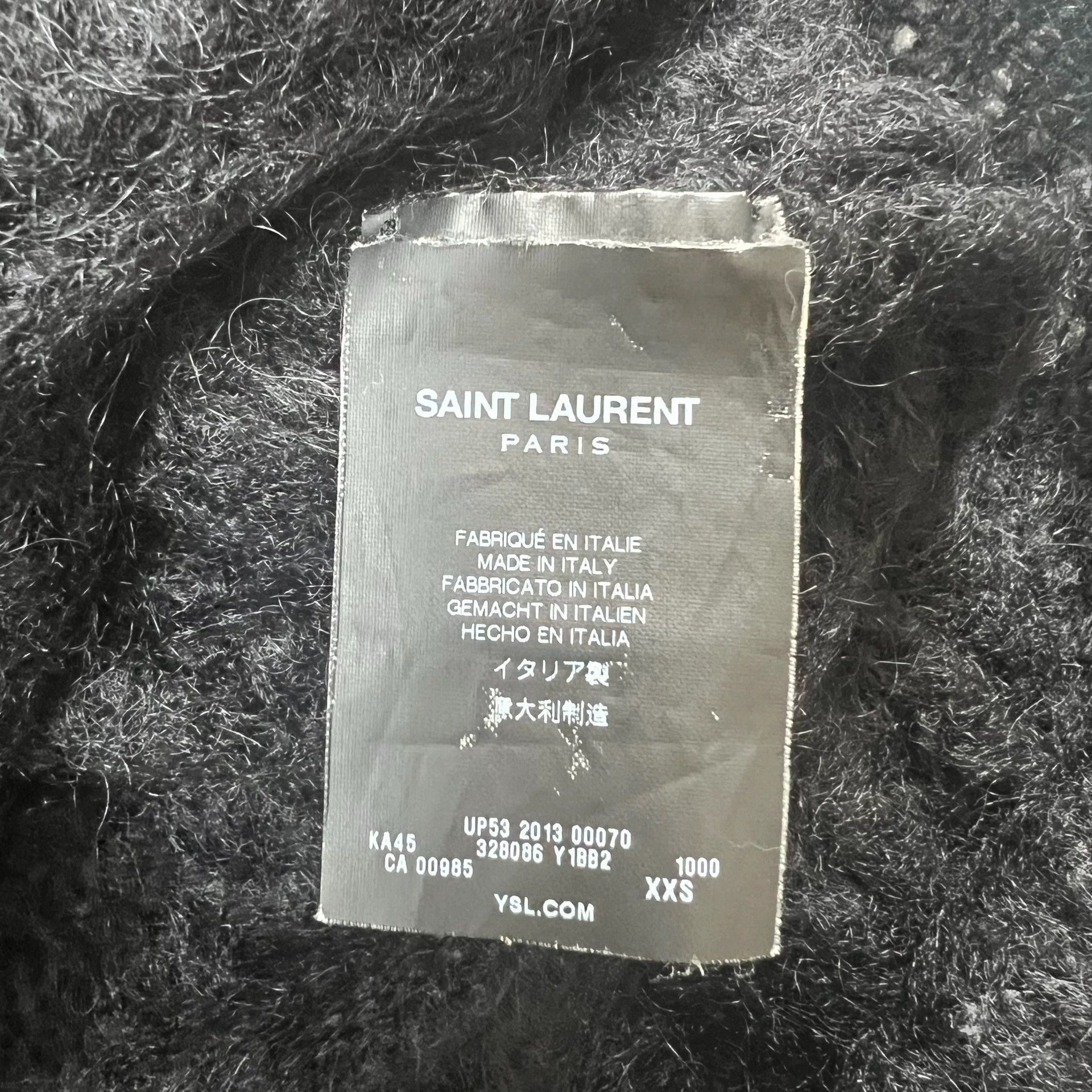 Saint Laurent Paris SLP 13fw Black Warrior Feather Knit Sweater XXS Size US XXS / EU 40 - 4 Thumbnail
