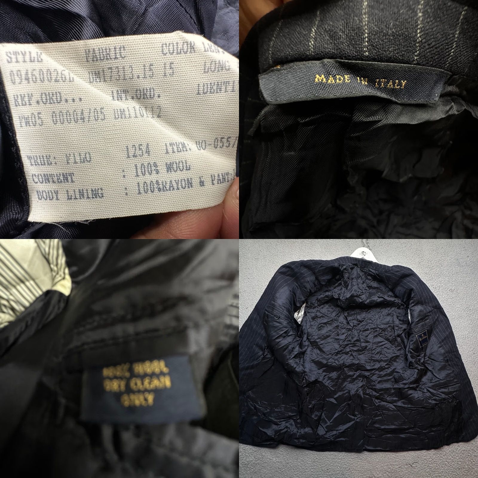 Brooks Brothers Brooks Brothers Pinstripe Wool Suit Jacket Mens 42 Long Navy Blue Italy Wool Jacket Coat Suit hình? Size 42R - 10 Thumbnail
