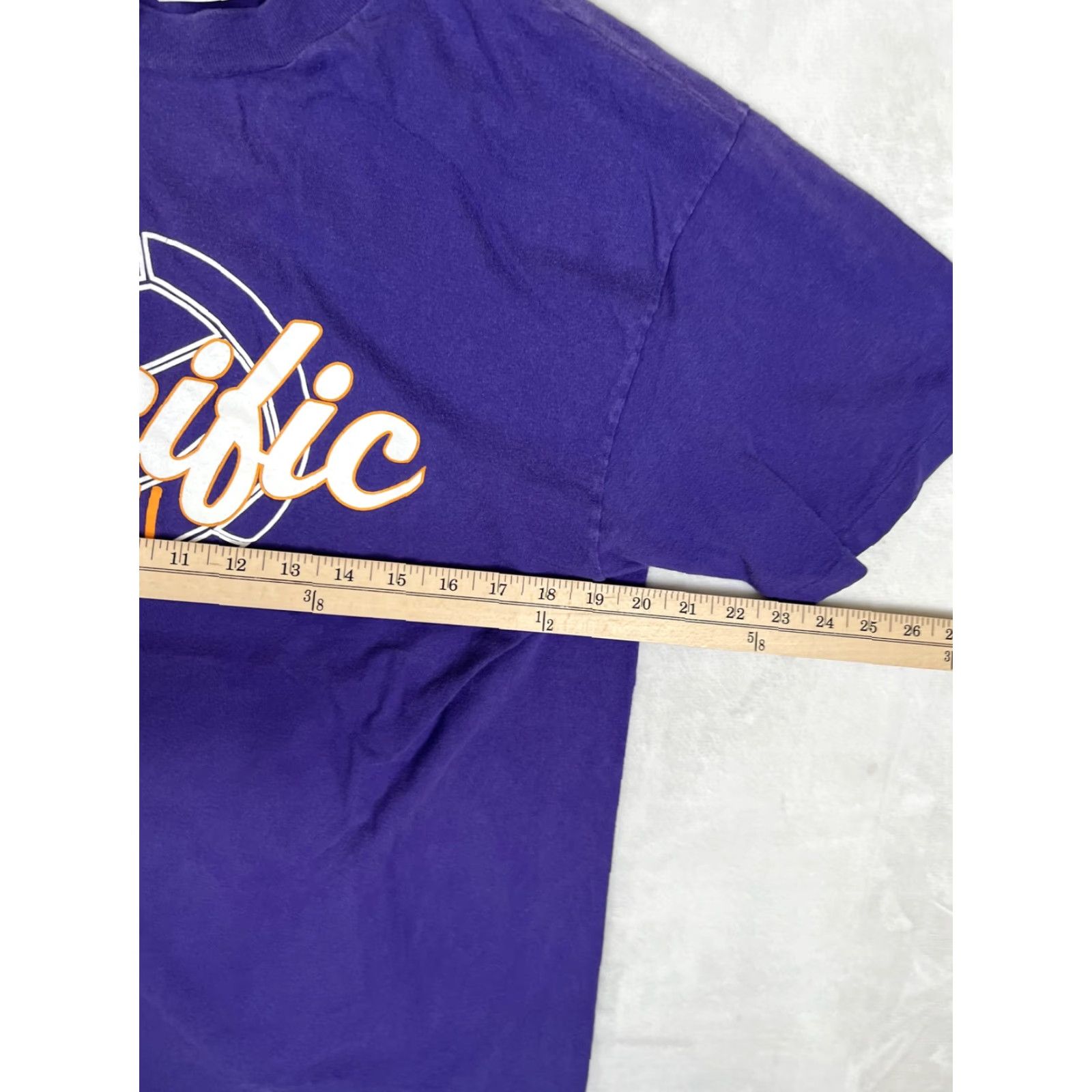 Hanes VINTAGE Hanes Beefy-T T-Shirt Mens Large Purple Pacific Volleyball Graphic 90s USA Shirt Sports Mens Regular Fit Short Sleeve Crew Neck Cotton Size US L / EU 52-54 / 3 - 7 Thumbnail