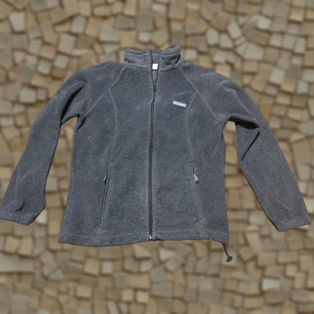 Vintage Columbia Sweater Women's Size Medium? Gray Full Zip Fleece Pockets Zip Pockets Size M / US 6-8 / IT 42-44 - 1 Thumbnail