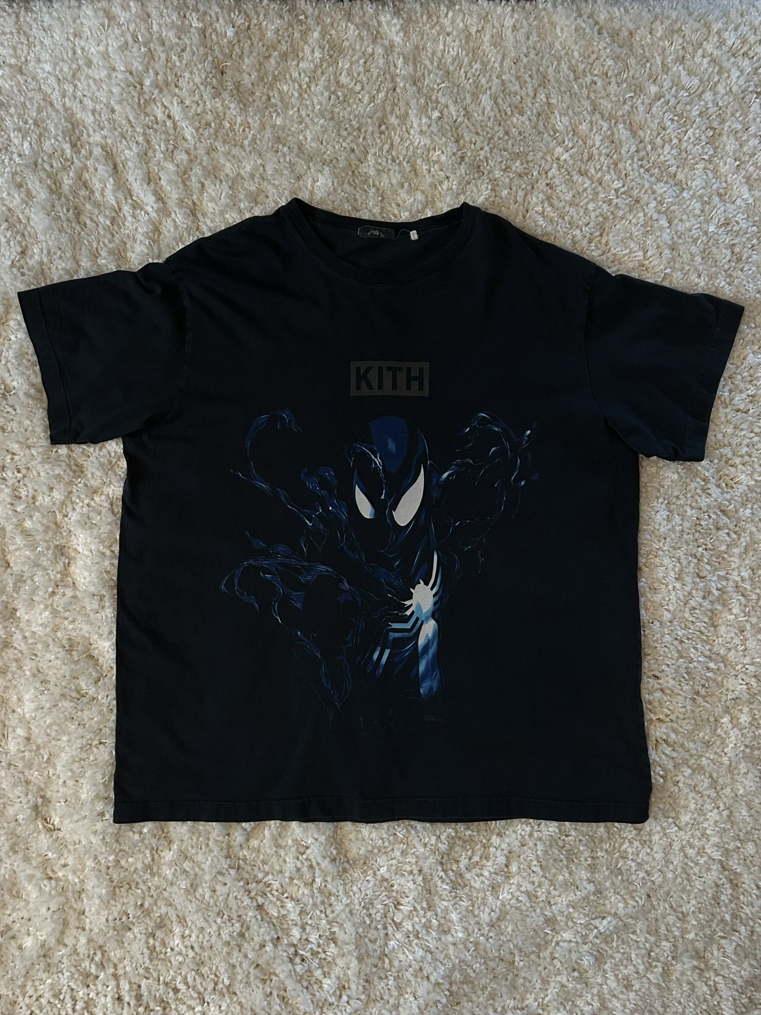 Kith Marvel Spider-Man Black Suit Vintage Tee Size Large store Authentic