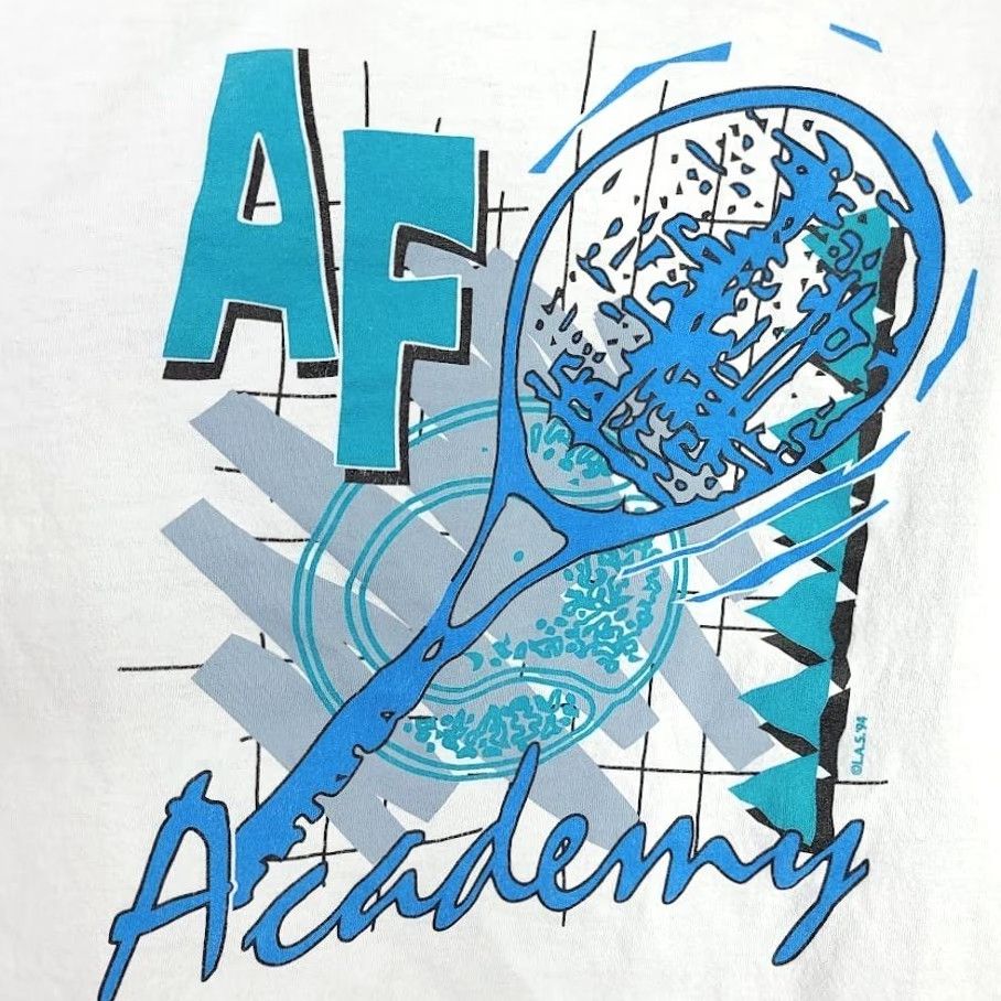 Lee VINTAGE Air Force Academy Tennis T Shirt Mens XL 90s White Cotton Lee Made In USA Golf? Size US XL / EU 56 / 4 - 5 Thumbnail