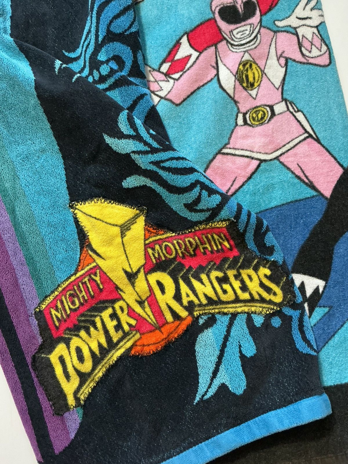 Vintage Vintage 1993 Mighty Morphin Power Rangers 1 Of 1 Towel Pants Size US 34 / EU 50 - 6 Thumbnail