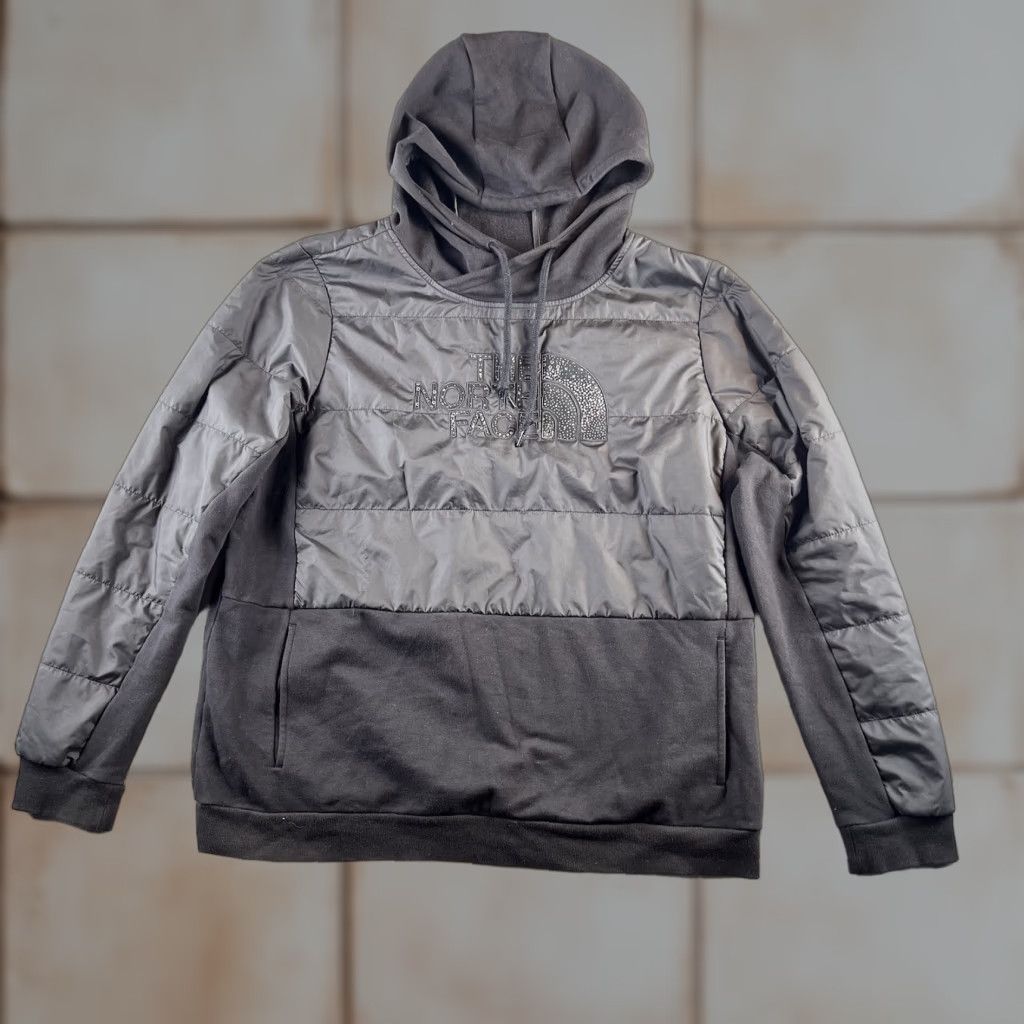 The North Face The North Face Hoodie Puffer Hybrid Sweatshirt Women's XL Black Pullover Hooded Pockets Outdoor Logo Classic Activewear Size XL / US 12-14 / IT 48-50 - 1 Thumbnail