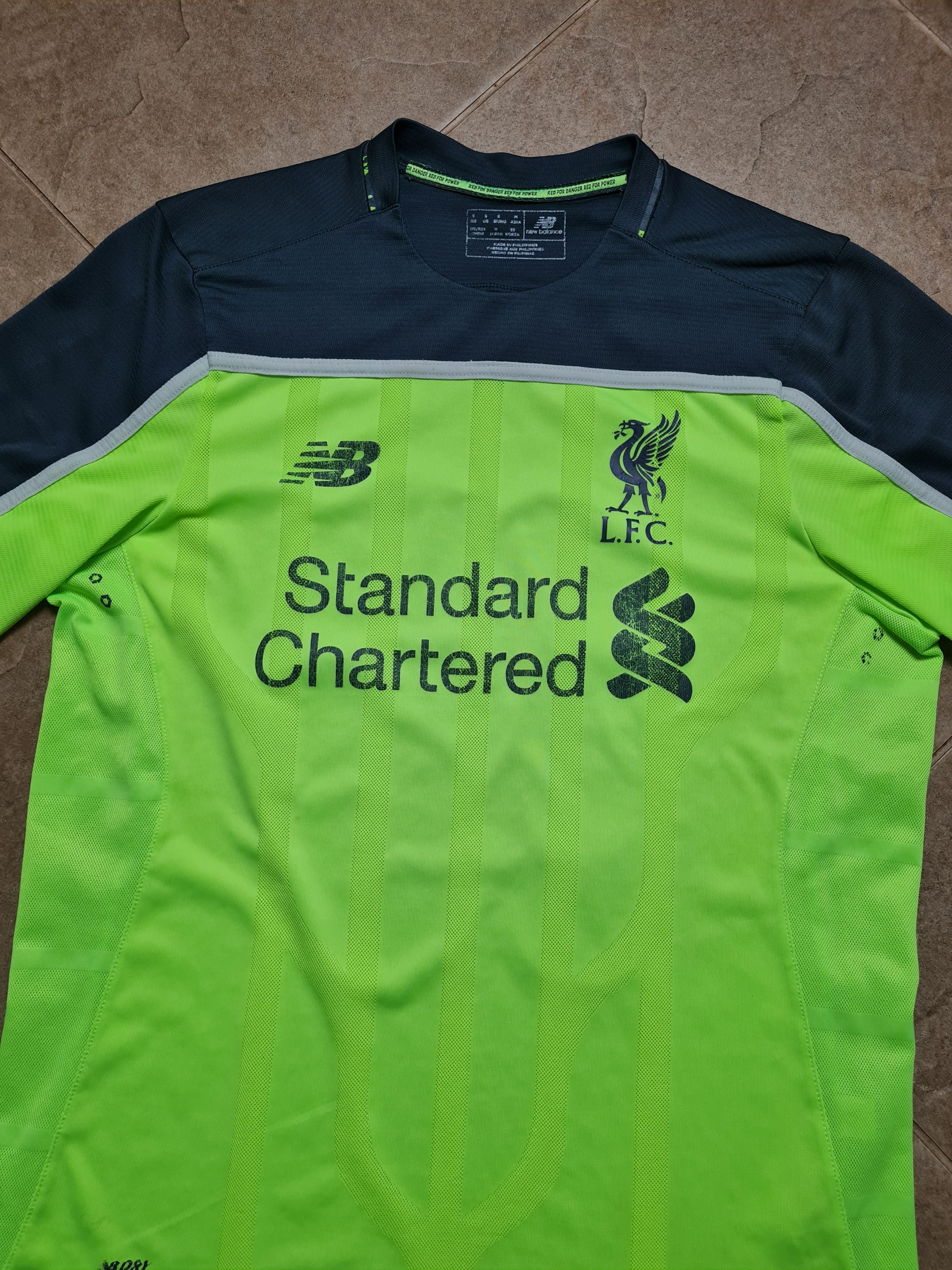 New Balance LIVERPOOL FC 2016/17 Third Sadio MANE 19 NB Toxic Green Size US S / EU 44-46 / 1 - 16 Thumbnail