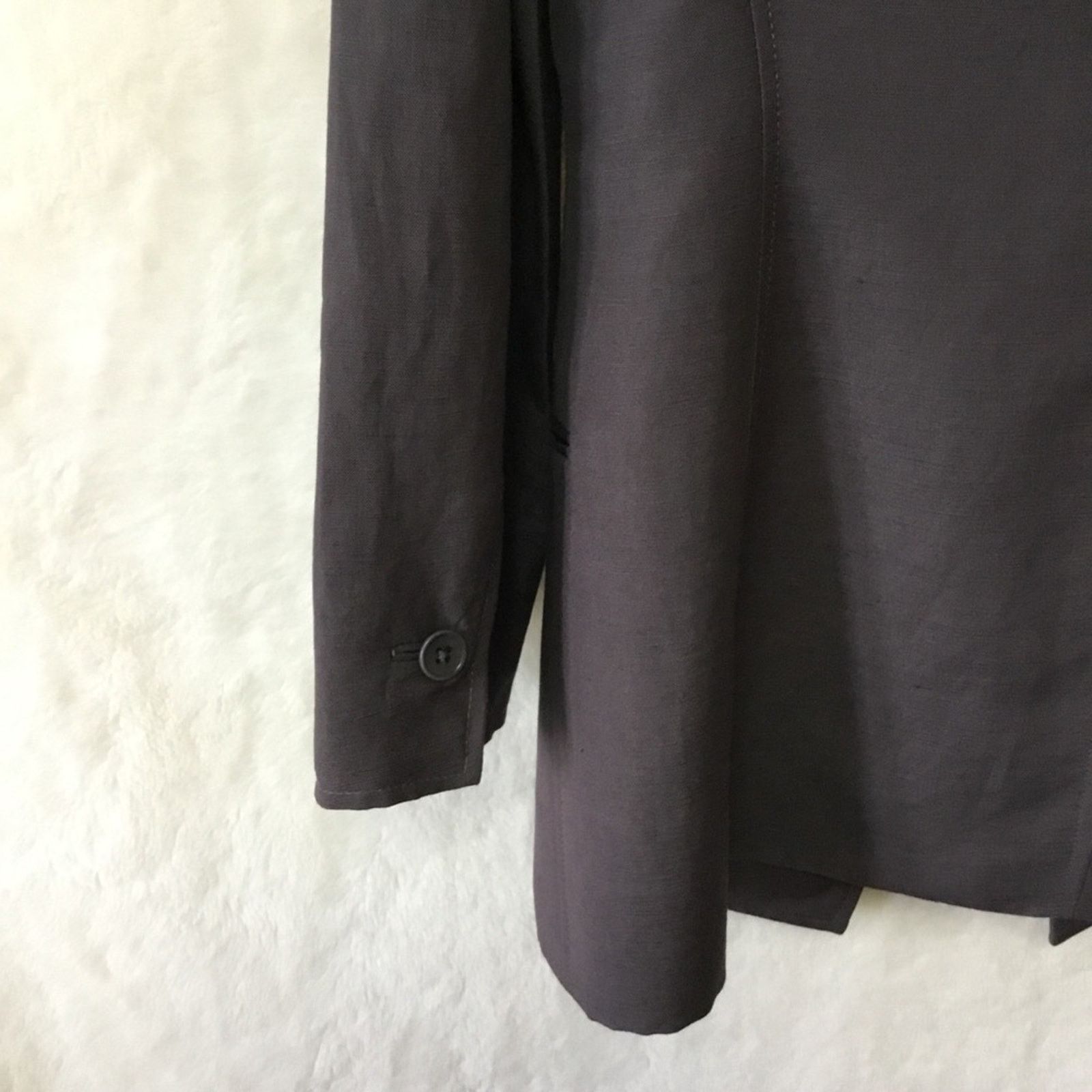 Anne Klein Anne Klein Single-Button Brown Notched-Lapel Blazer Size S / US 4 / IT 40 - 5 Thumbnail
