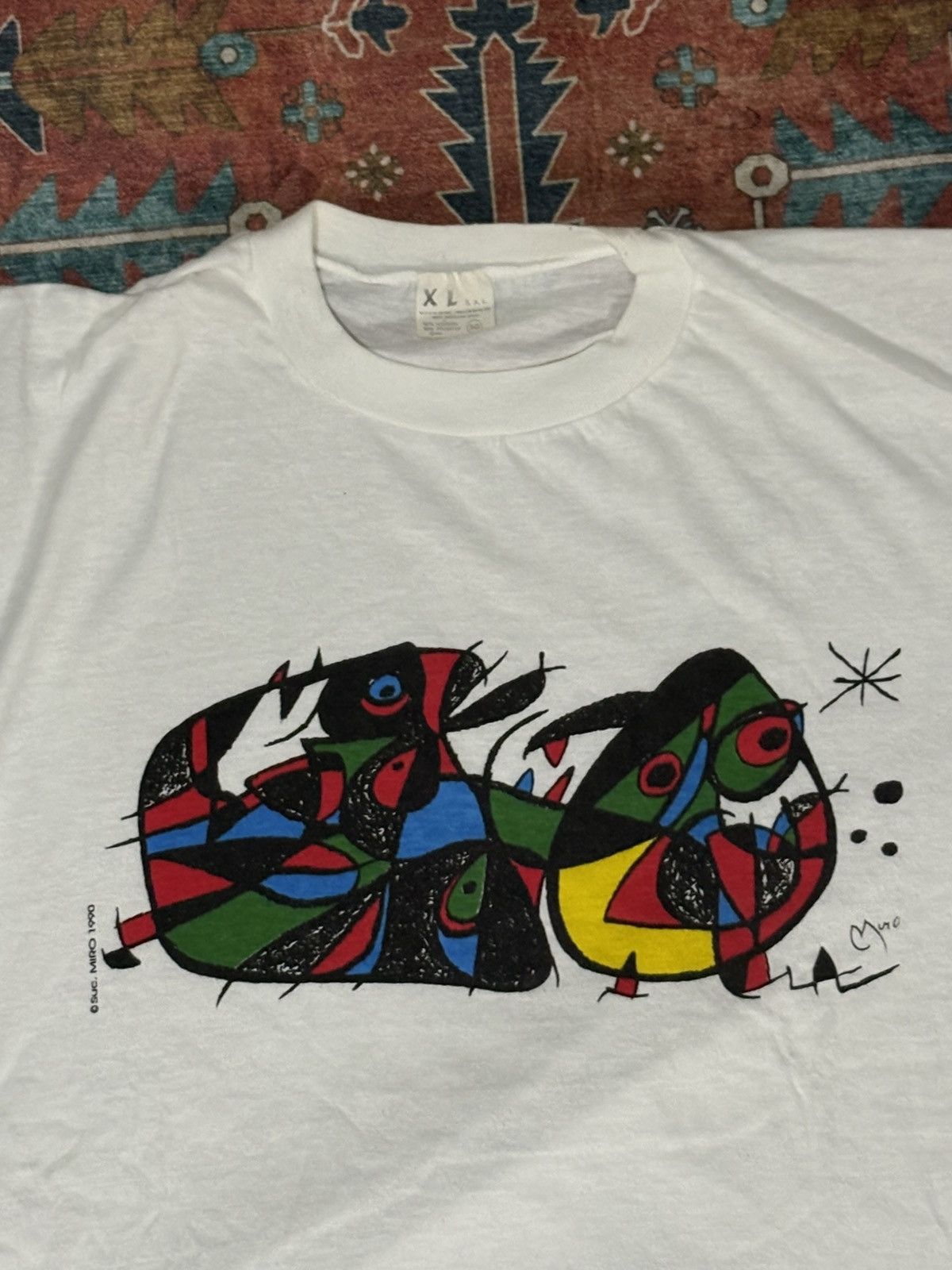 Vintage 90s Joan Miro Vintage Art Tee Size US XL / EU 56 / 4 - 2 Thumbnail
