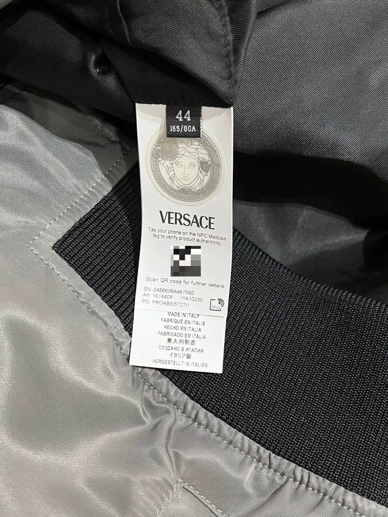 Versace Versace Sheepskin panelled baseball collar jacket Size US S / EU 44-46 / 1 - 7 Thumbnail