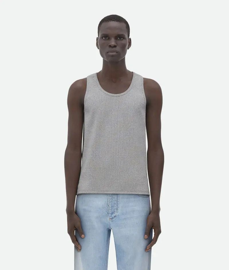 Bottega Veneta o1loc1c0426 715042 Stretch Cotton Ribbed Tank Top Size US XS / EU 42 / 0 - 1 Thumbnail