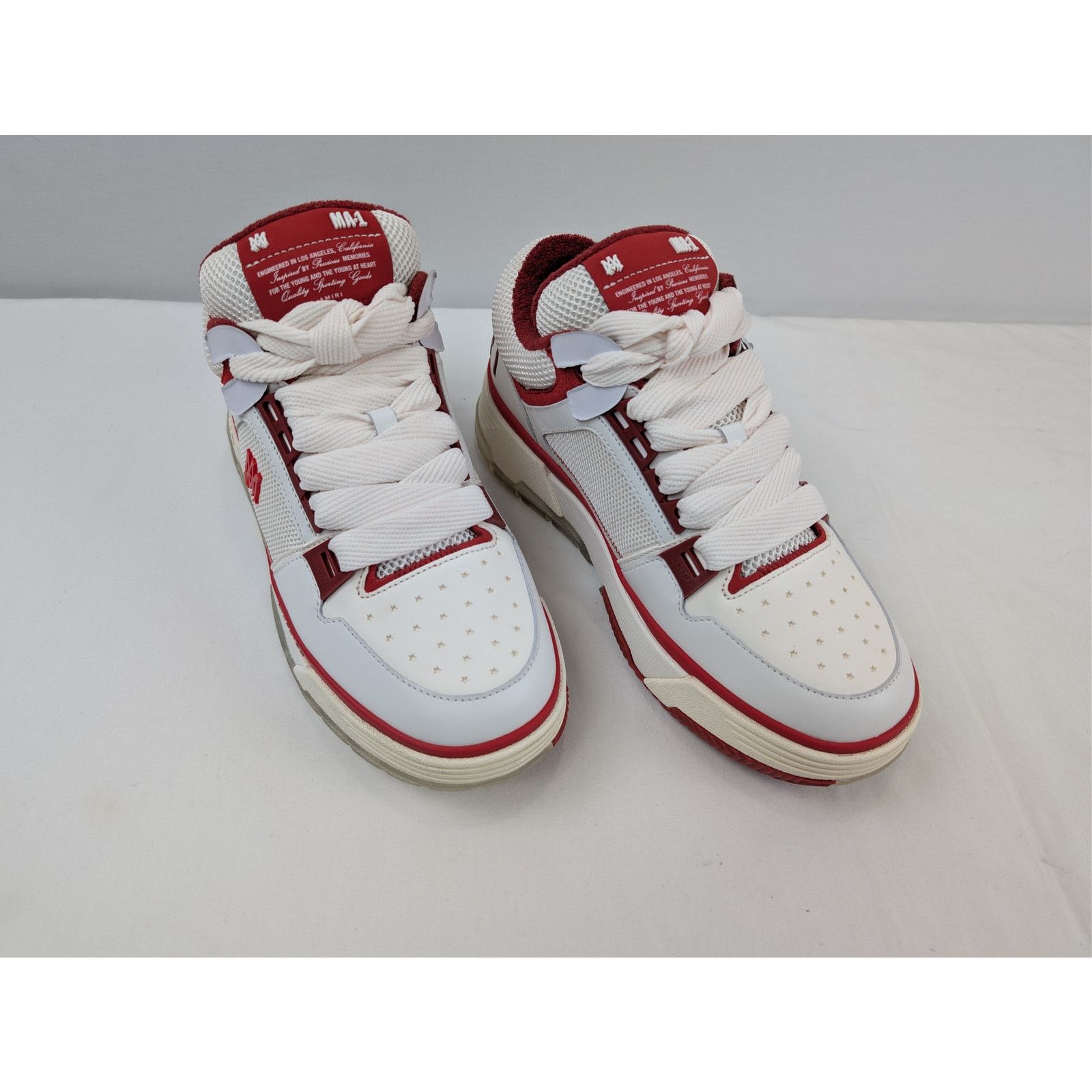 Amiri o1rshd1 Q:6 / MA-1 Low Top Sneakers in Red/White 41 Size US 8 / EU 41 - 7 Thumbnail