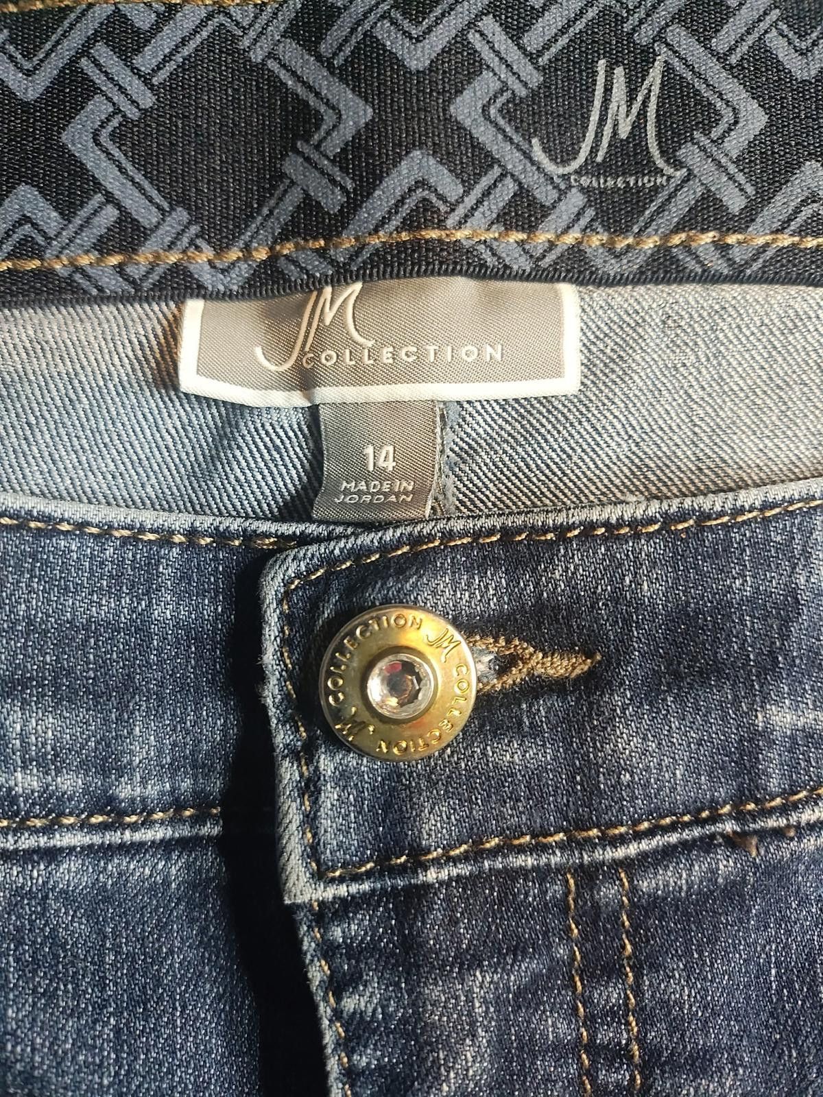 Designer JM Collection Women's Denim Pants Size 14 Size 36" / US 14 / IT 50 - 2 Thumbnail
