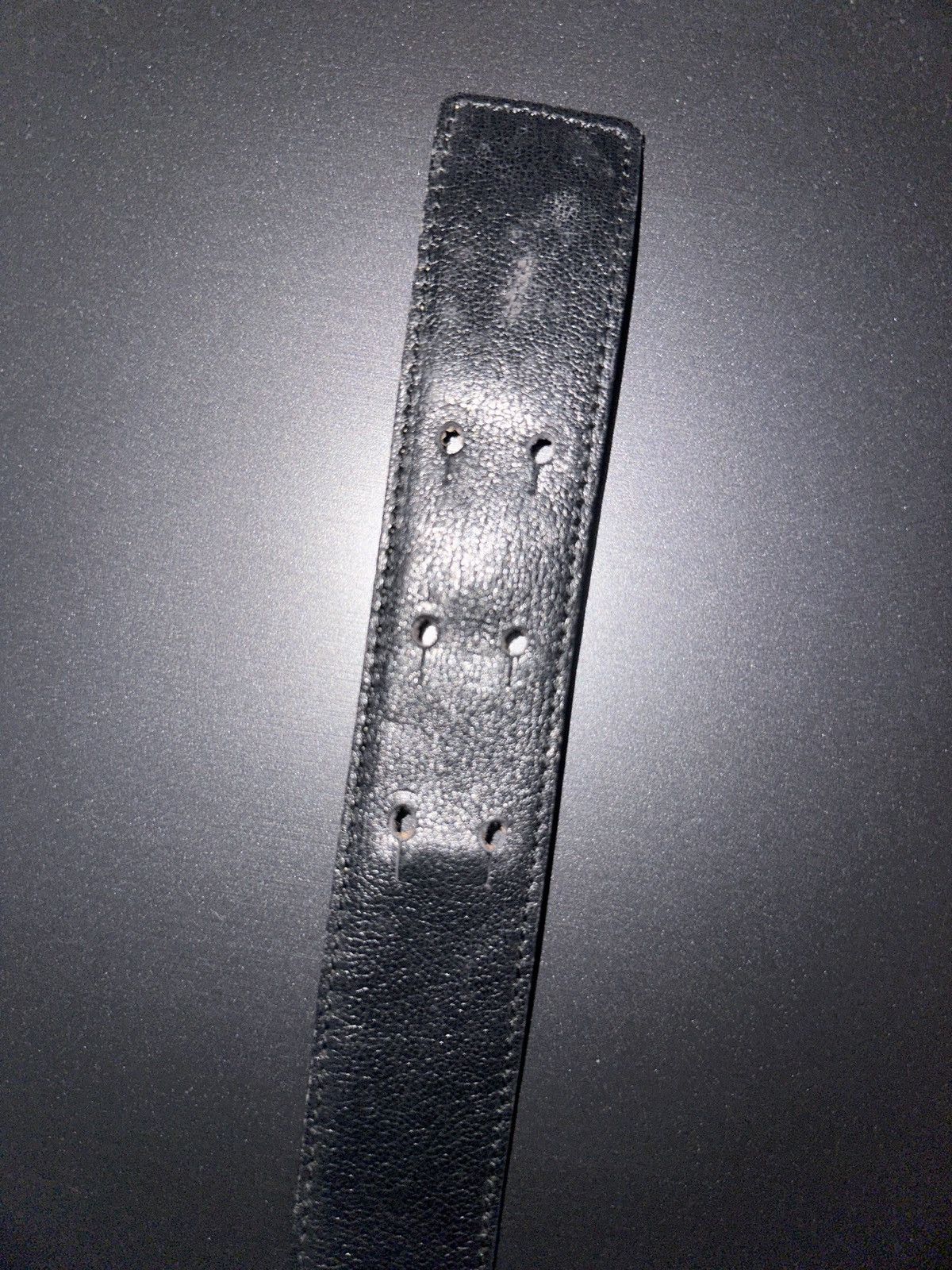 Moschino Moschino Vintage Leather Belt w Functional “O” Buckle – Rare Size ONE SIZE - 6 Thumbnail