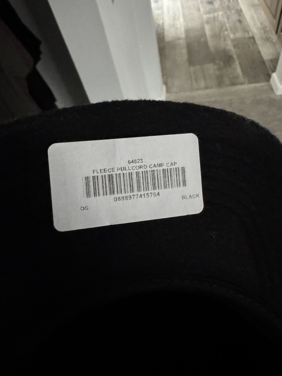 Supreme Supreme Fleece Pullcord Camp Cap Black FW18 Size ONE SIZE - 3 Thumbnail