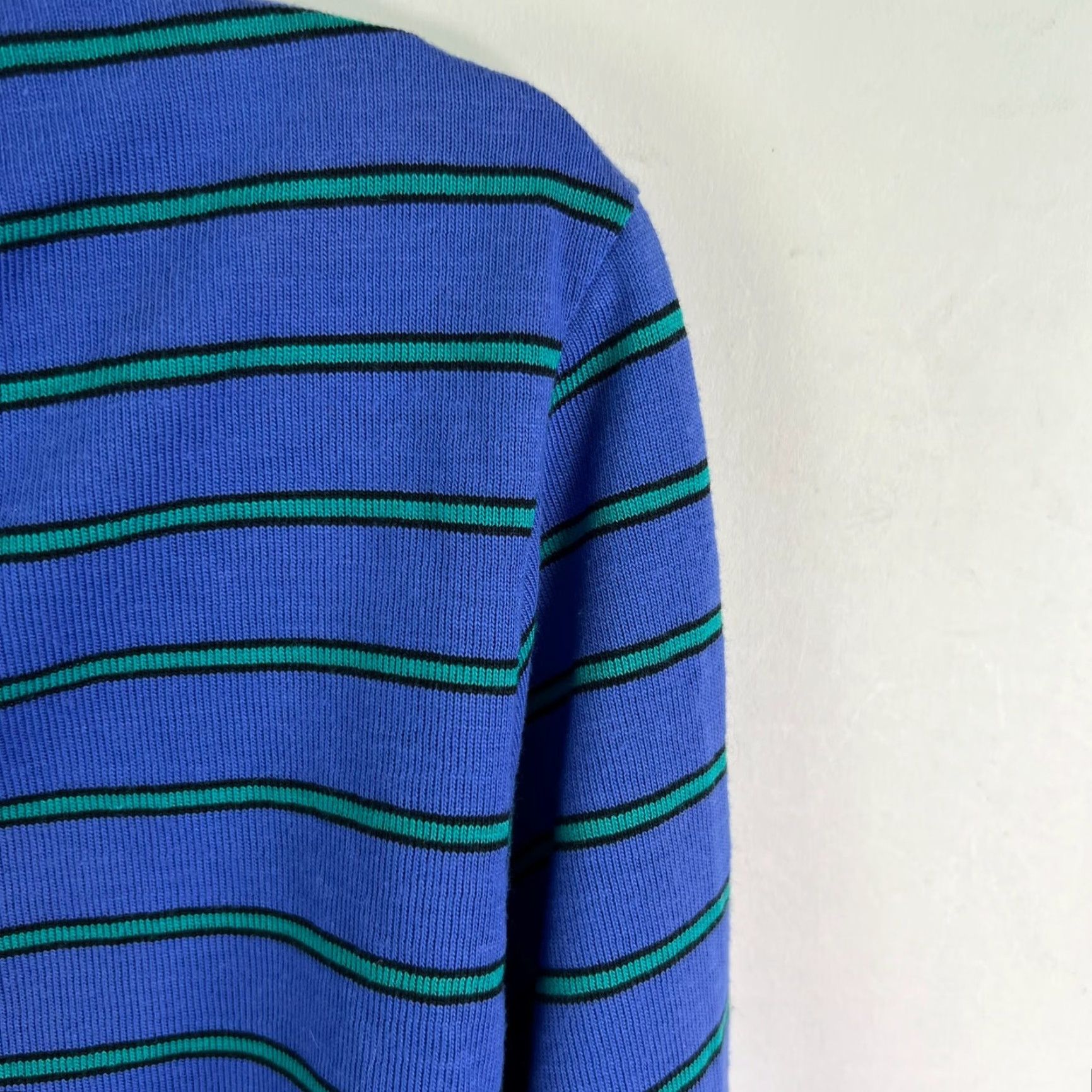 Jantzen VINTAGE Jantzen Striped Knit Sweater Womens Size M Blue/Green Pullover Made in USA Size M / US 6-8 / IT 42-44 - 2 Thumbnail