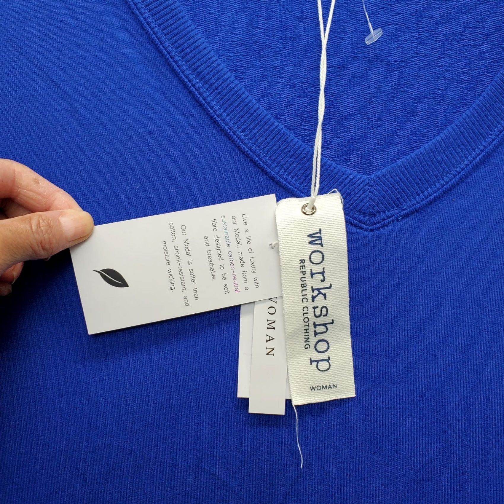 Vintage Workshop Womens 3X Blue Moisture Wicking Breathable Pullover Sweater Size XXL / US 16-18 / IT 52-54 - 5 Thumbnail