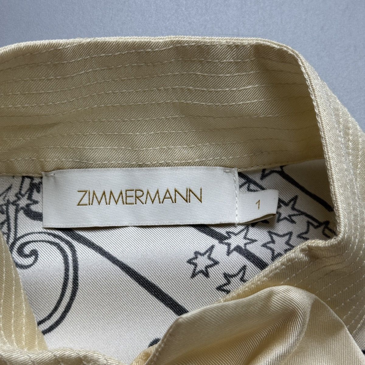 Zimmermann ZIMMERMANN - Concert Soie Imprime Collage Cream Longsleeve Size S / US 4 / IT 40 - 9 Thumbnail
