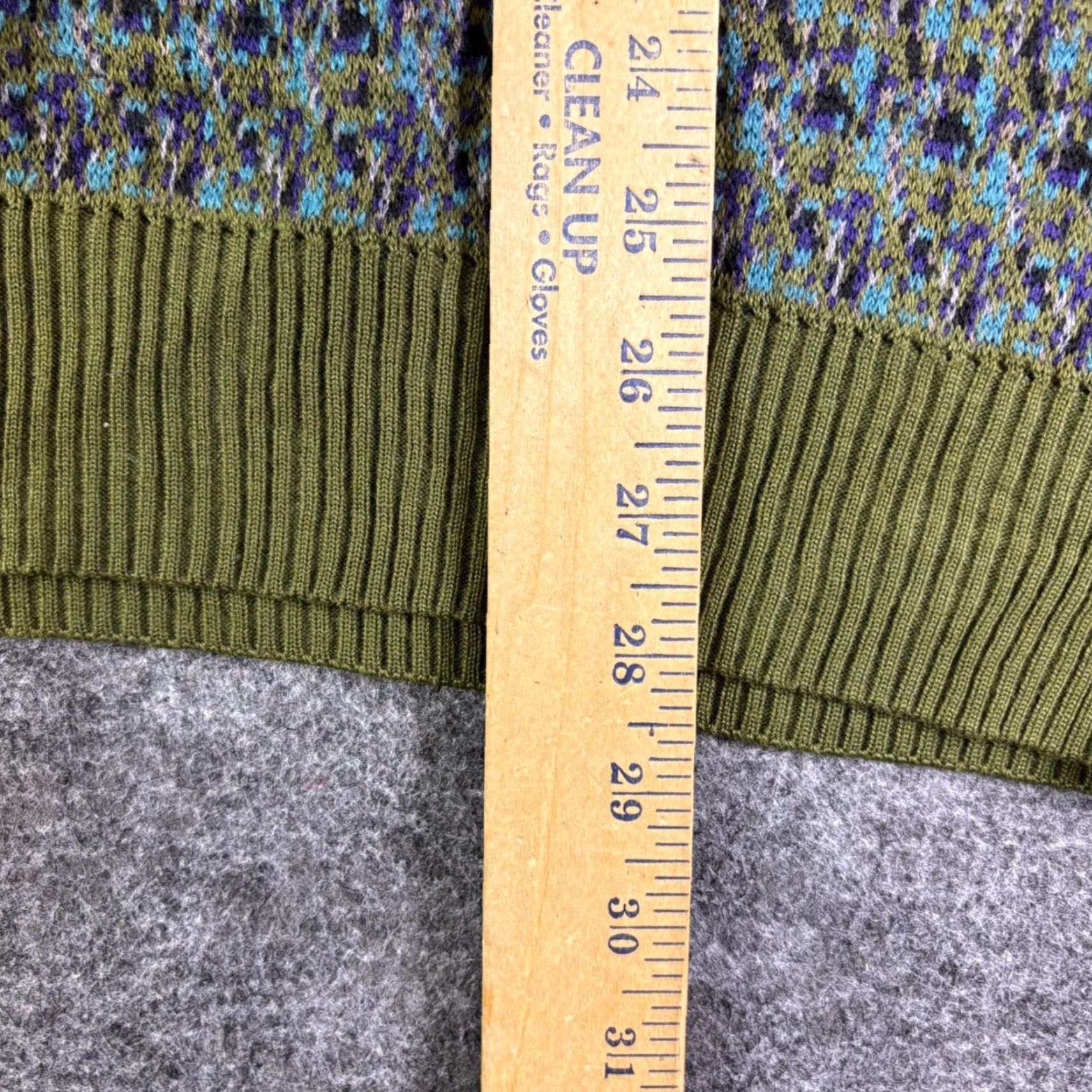 Olive VINTAGE Zuccolos Fine Mens Clothing Crewneck Sweater Olive Green Blue Geometric Knit Pattern 90s Size US L / EU 52-54 / 3 - 5 Thumbnail
