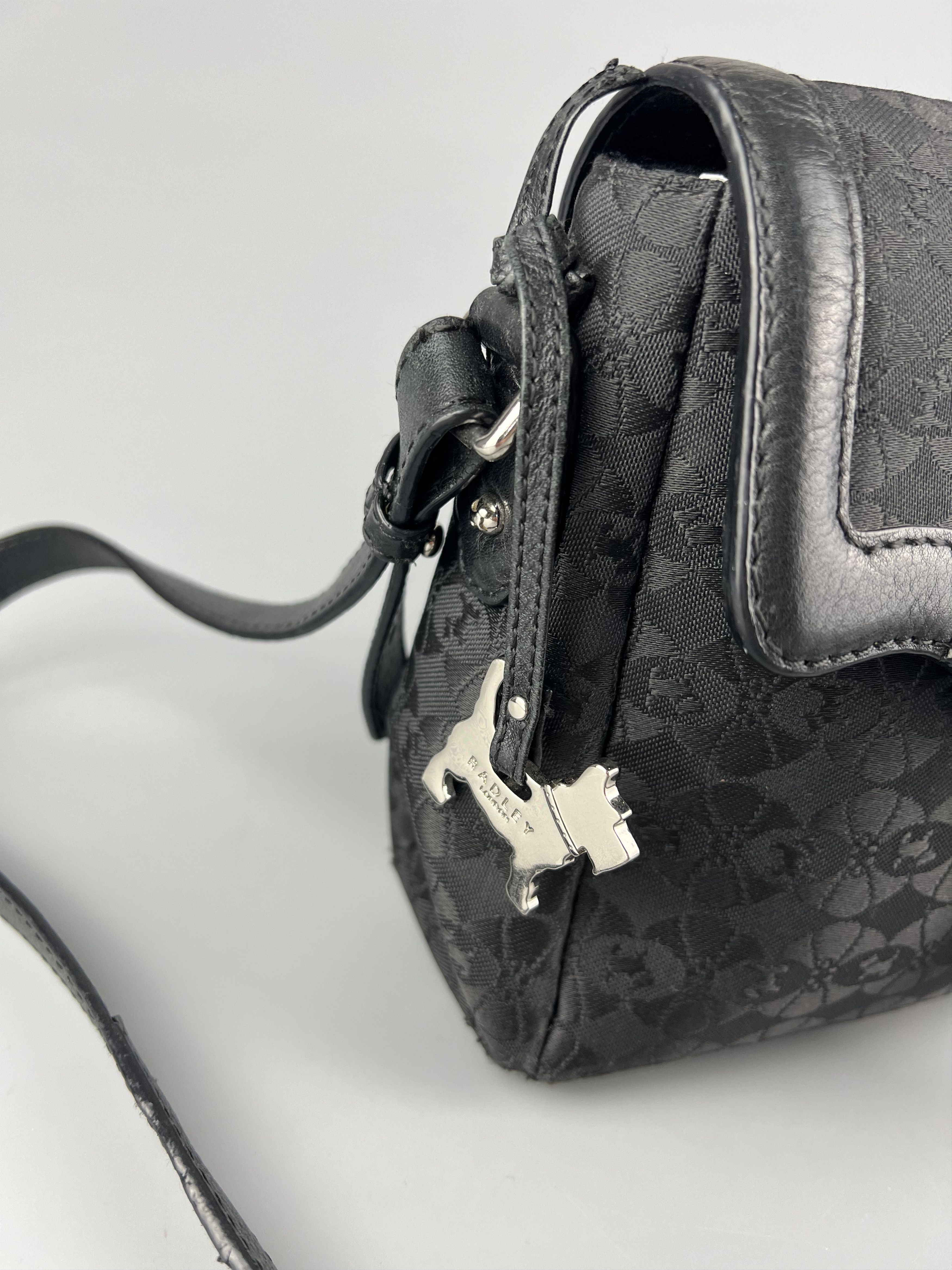 Other Radley London Black Monogram Canvas Leather Crossbody Bag Size ONE SIZE - 4 Thumbnail