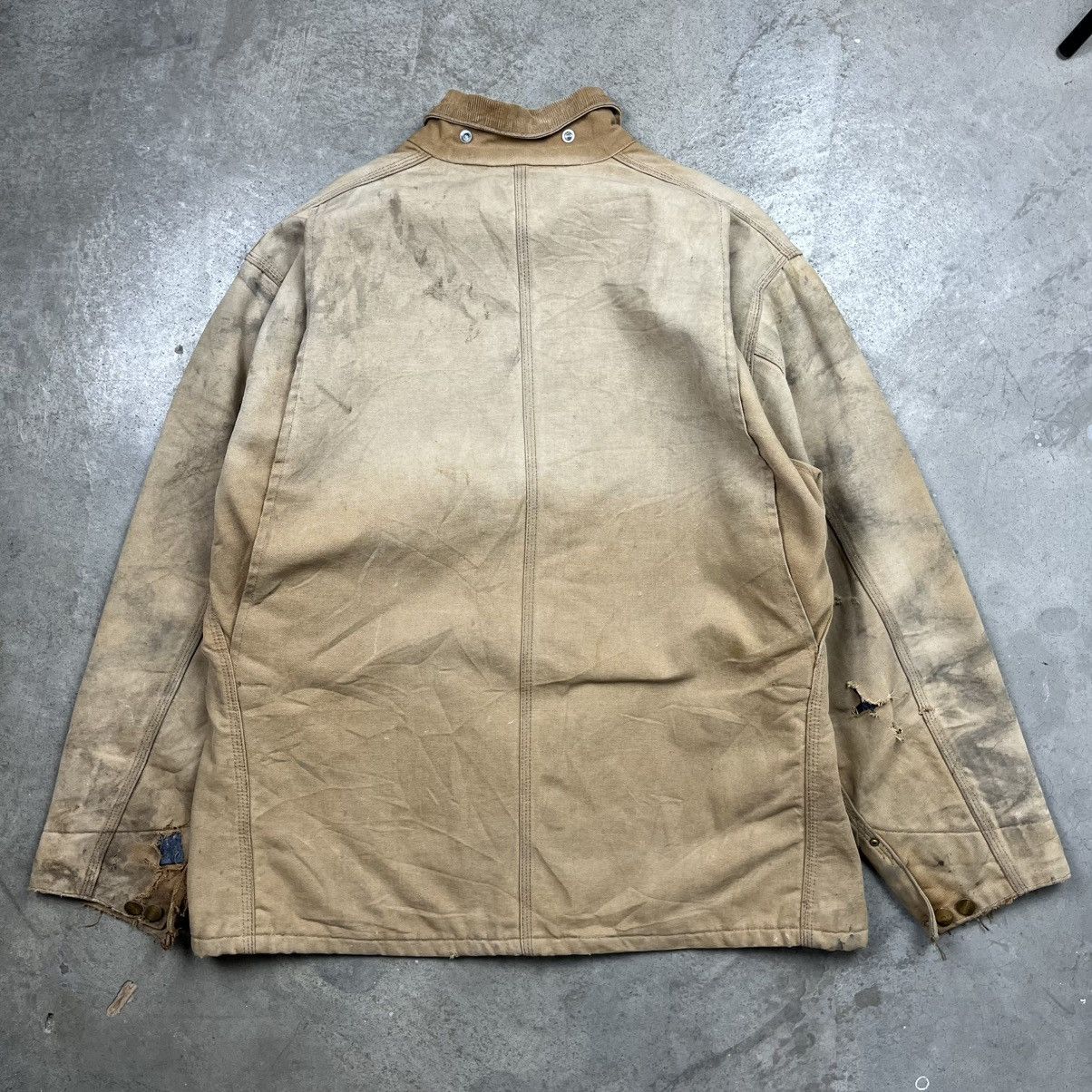Carhartt 1990s carhartt chore jacket heavily distressed Size US XL / EU 56 / 4 - 20 Thumbnail