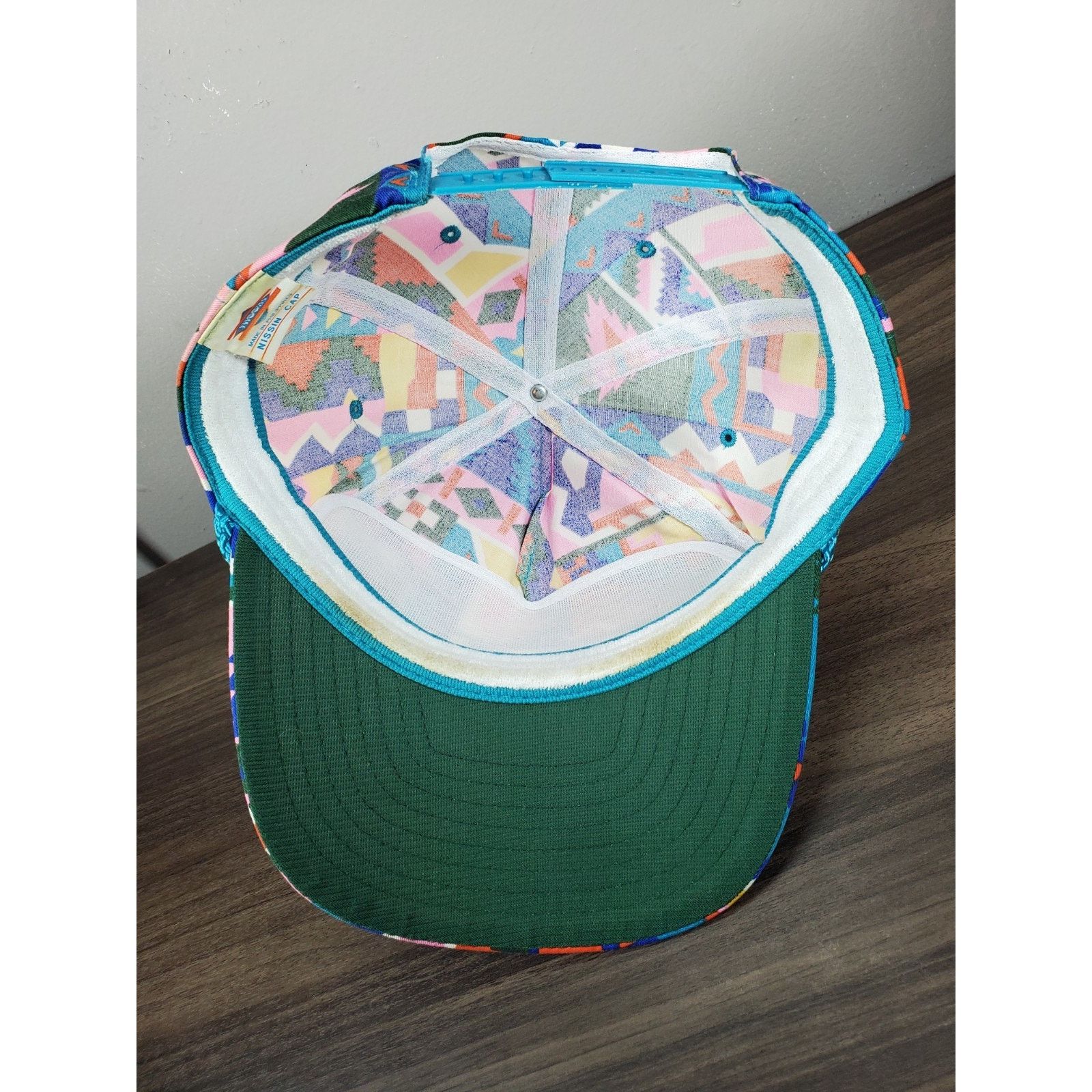 Nissan × Vintage Sunset Lodge Hat Snapback Cap Abstract 90s Art Lake Oahe SD Size ONE SIZE - 10 Thumbnail