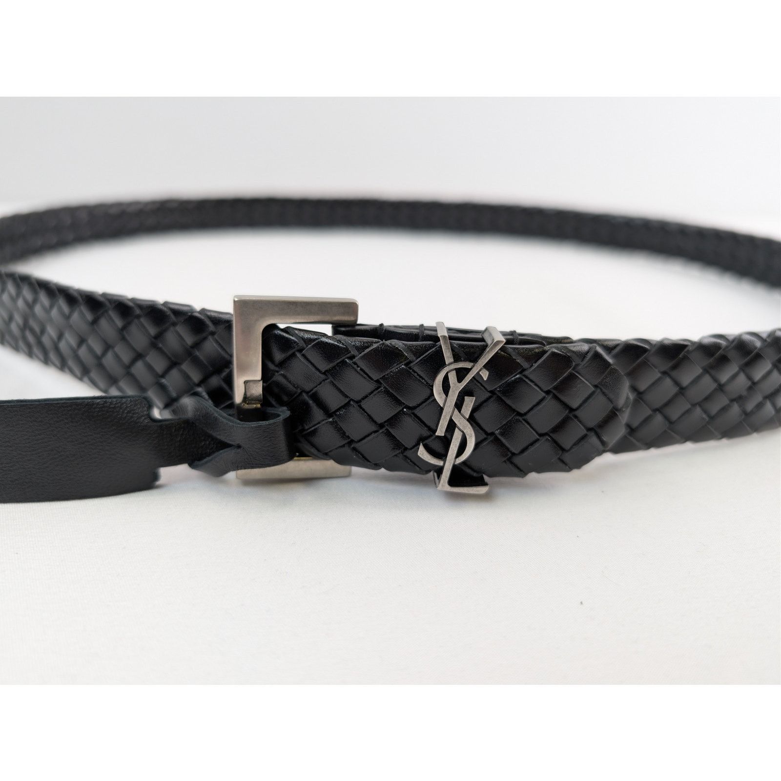 Saint Laurent Paris o1rshd1 Size: 95 / YSL Cintura Misfits C/Tresse Belt Black Size 38 - 5 Thumbnail