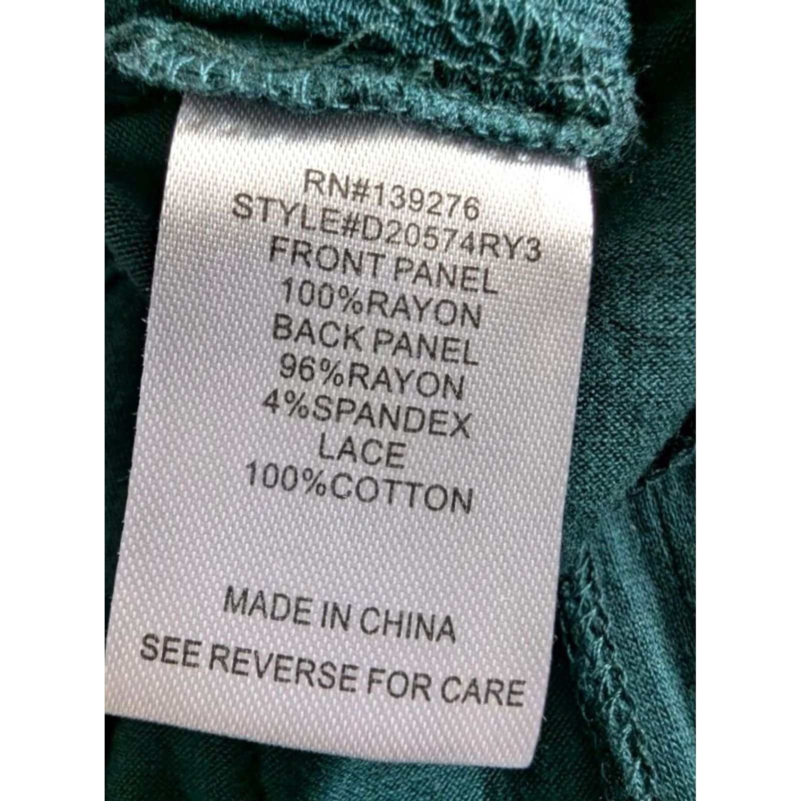 Rains Daniel Rain Lace Embroidered Dark Green Blouse Womens L Regular Shirt Size L / US 10 / IT 46 - 6 Thumbnail