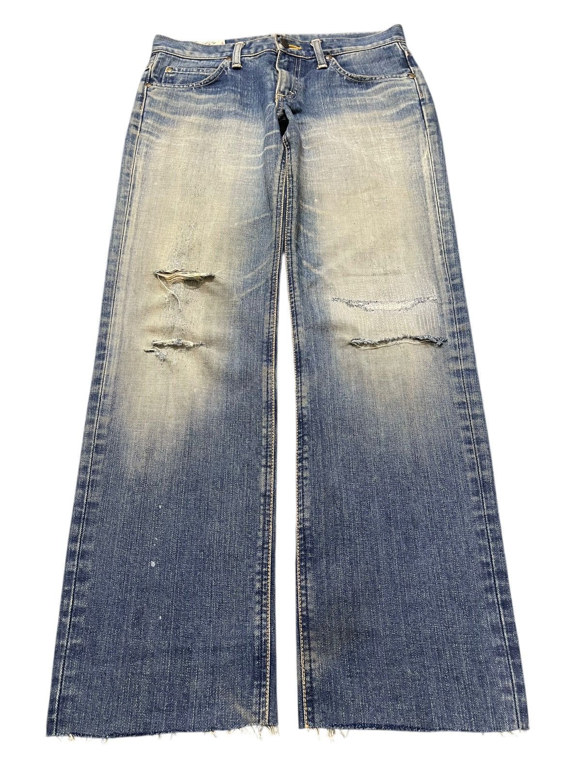 Lee Vintage Lee Mud Faded Wash Distress Style Jeans Size US 30 / EU 46 - 1 Thumbnail