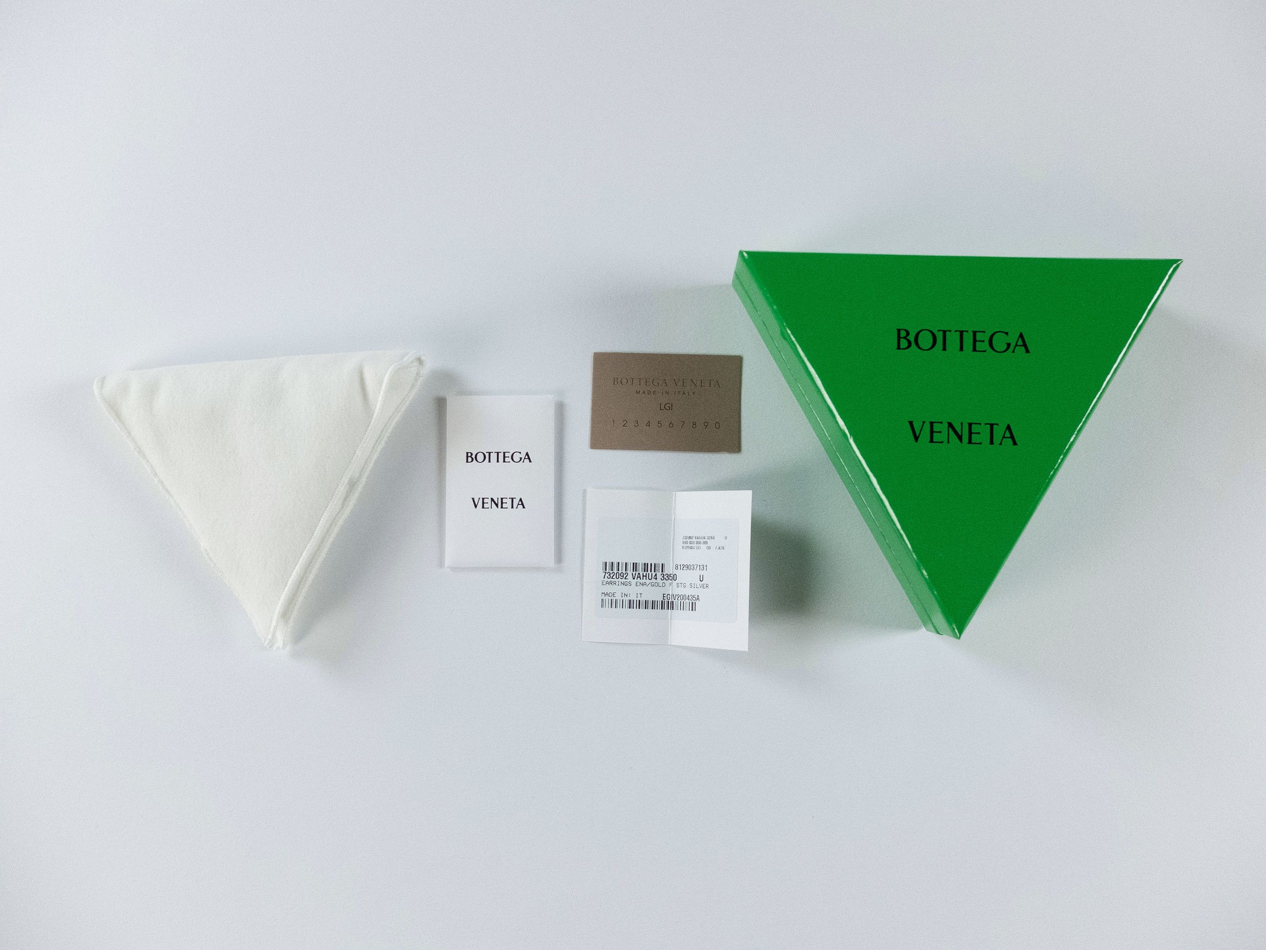 Bottega Veneta BOTTEGA VENETA Spine dark green enameled hoop earrings q Size ONE SIZE - 10 Thumbnail