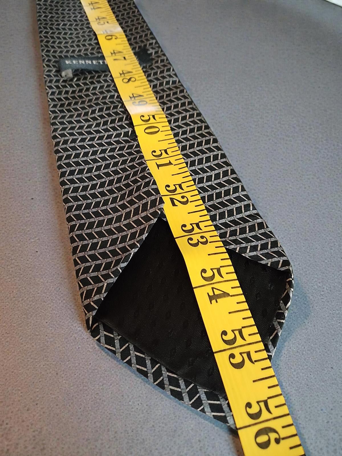 Kenneth Cole Kenneth Cole New York Silk Tie with Geometric Pattern Size ONE SIZE - 4 Thumbnail