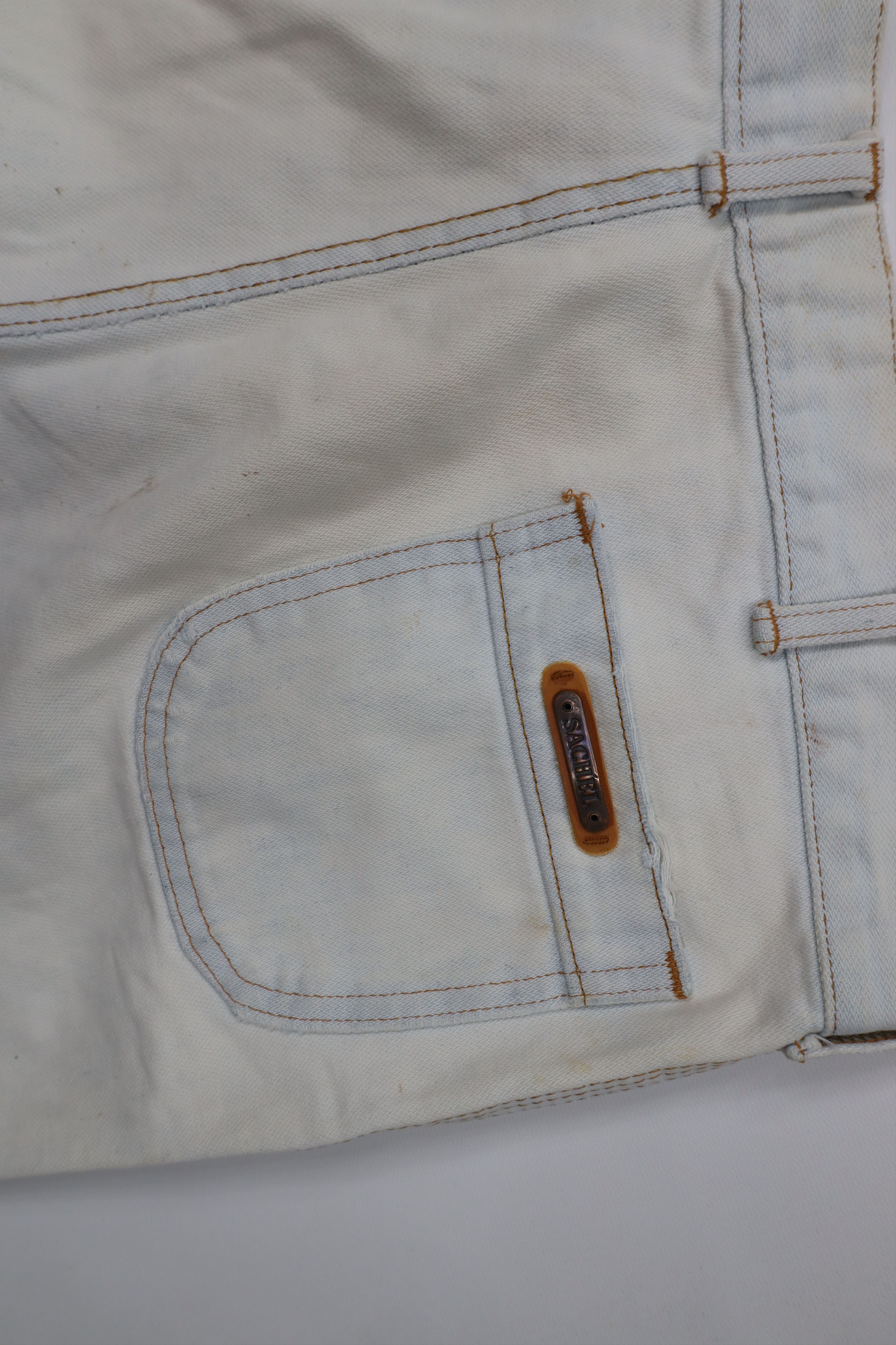 Vintage Vintage 70s Streetwear Flared Wide Leg Denim Jeans Blue Size US 36 / EU 52 - 15 Thumbnail