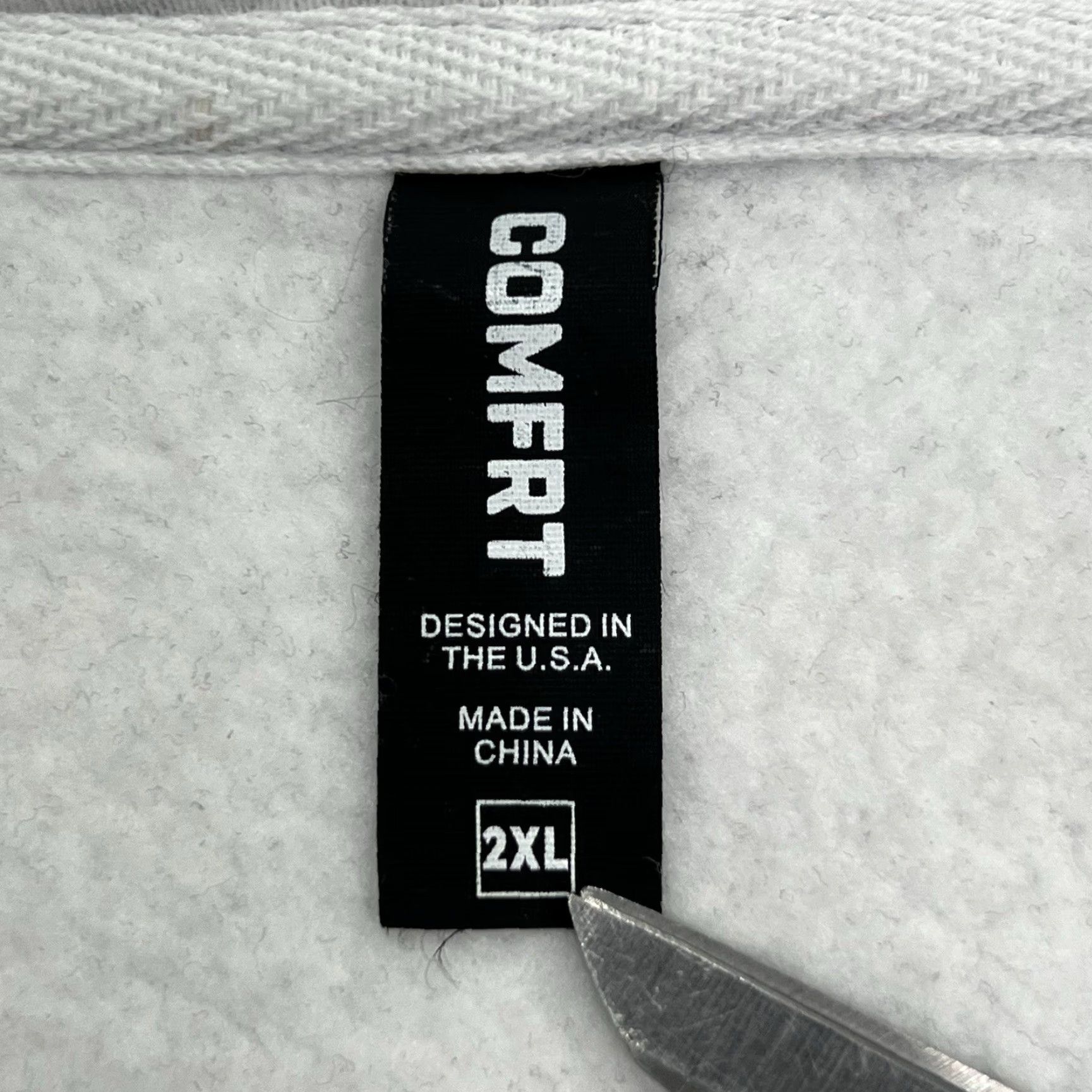 Vintage VINTAGE Comfrt Hoodie Unisex 2XL Light Gray Full Zip Heavyweight Oversized Sweatshirt Size US XXL / EU 58 / 5 - 5 Thumbnail