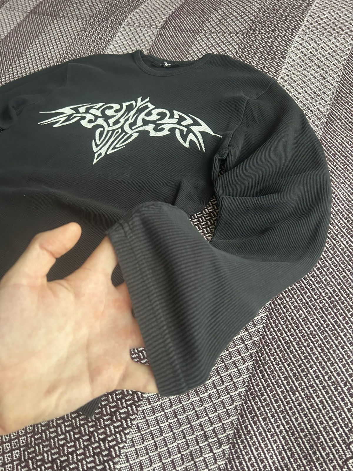 Vintage Smog Tribal Big Logo Print Long Sleeve Size L Streetwear Y2K Size US L / EU 52-54 / 3 - 6 Thumbnail