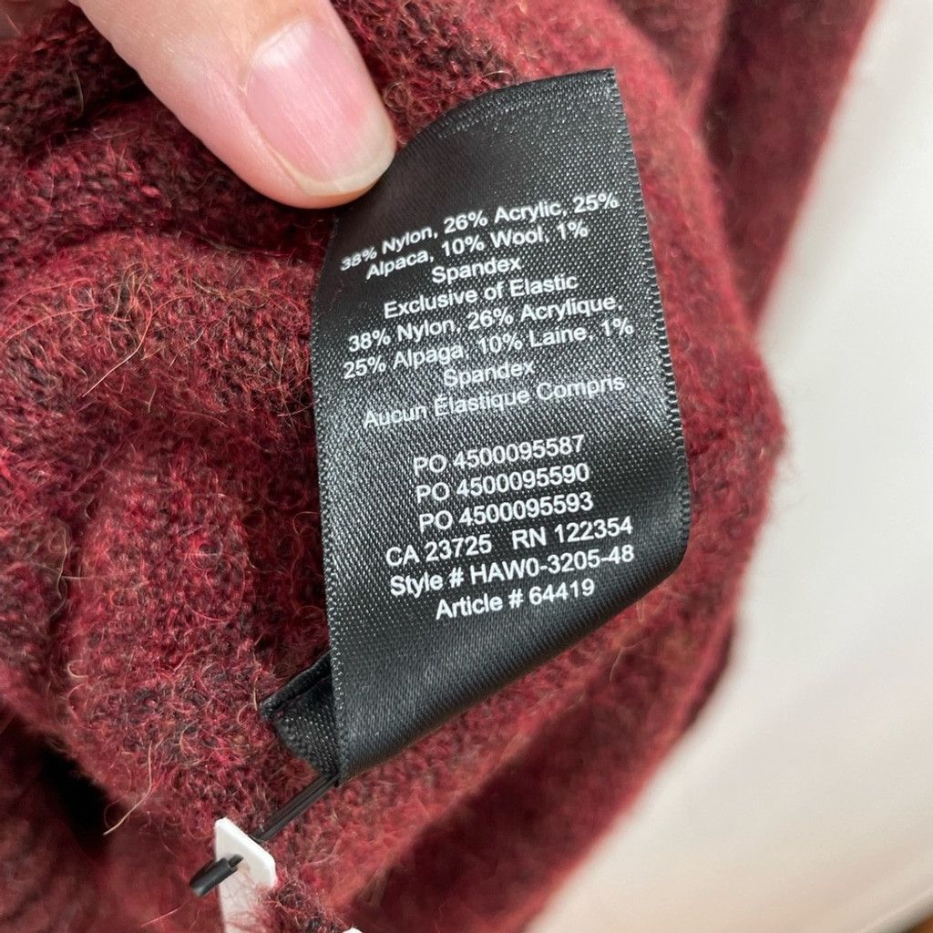 Other Babaton Burgundy Alpaca Wool Blend Cowl Sweater Size XS Size XS / US 0-2 / IT 36-38 - 7 Thumbnail